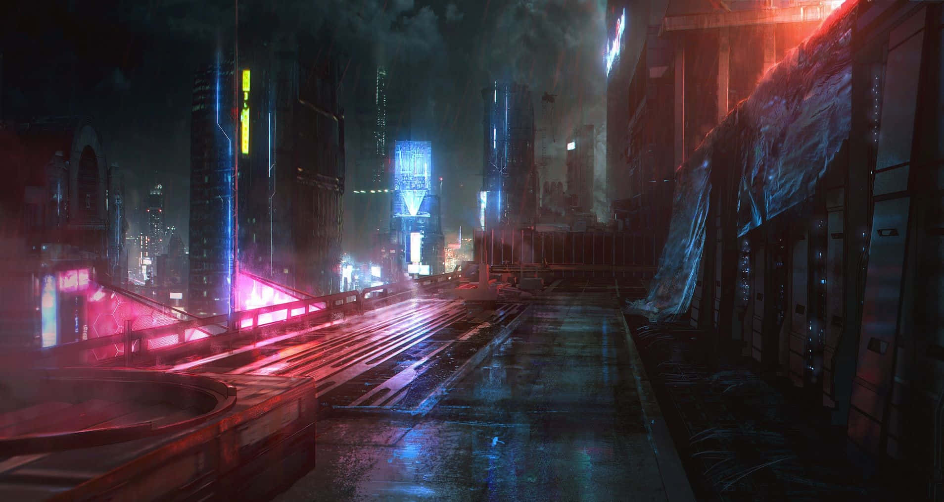 futuristic cityscape of Tokyo Wallpaper