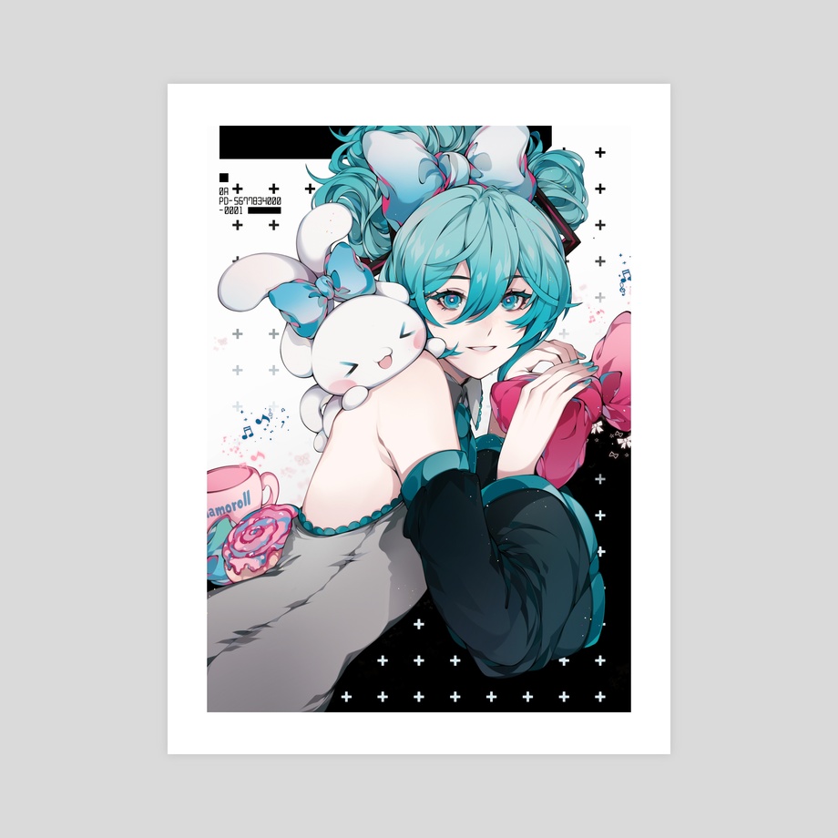 Cinnamoroll x Miku Hatsune, an art