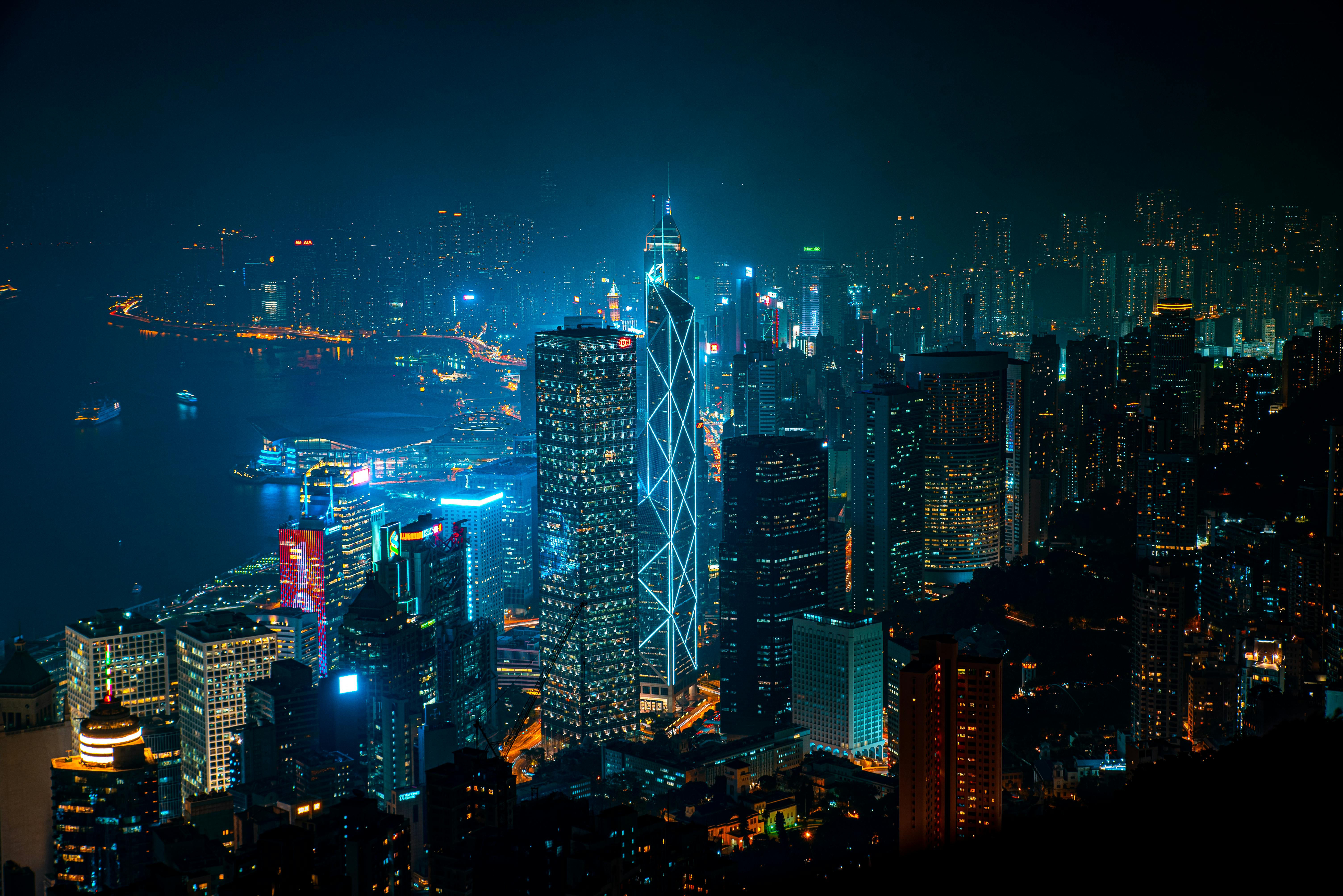 Hongkong Night Skyline · Free