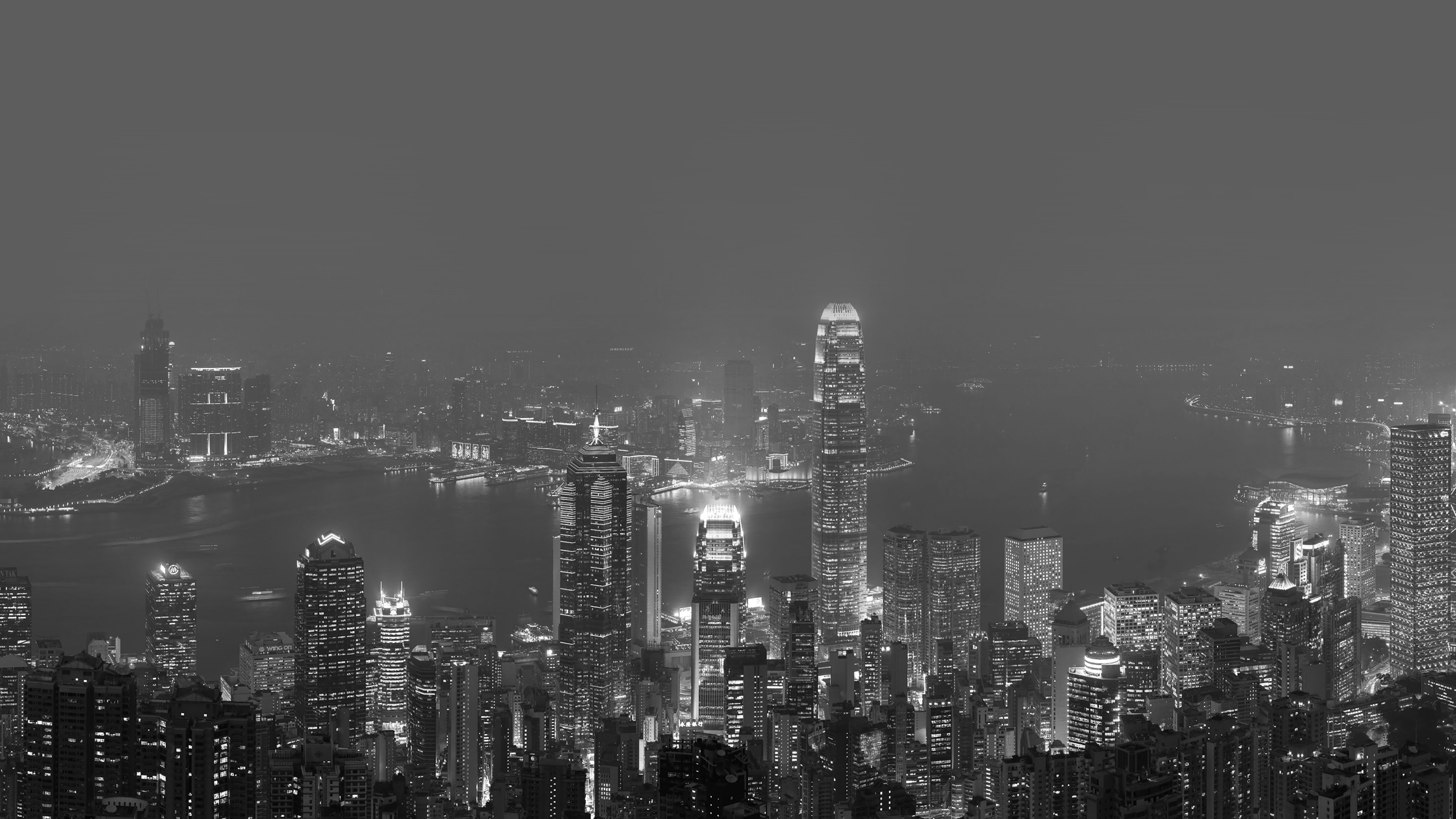 Skyline Hongkong Dark City Night Live