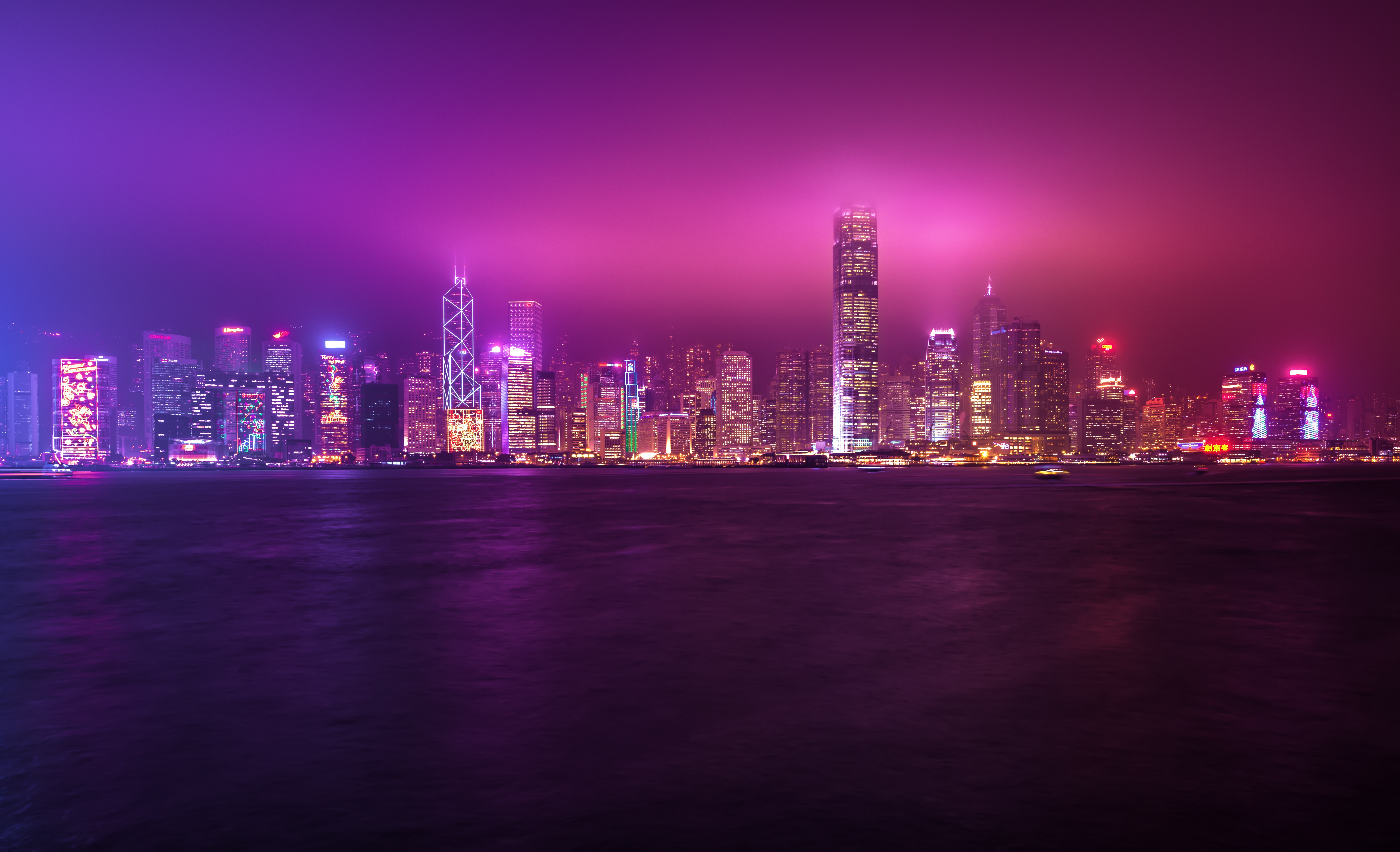 Skyline Megapolis Night China Man
