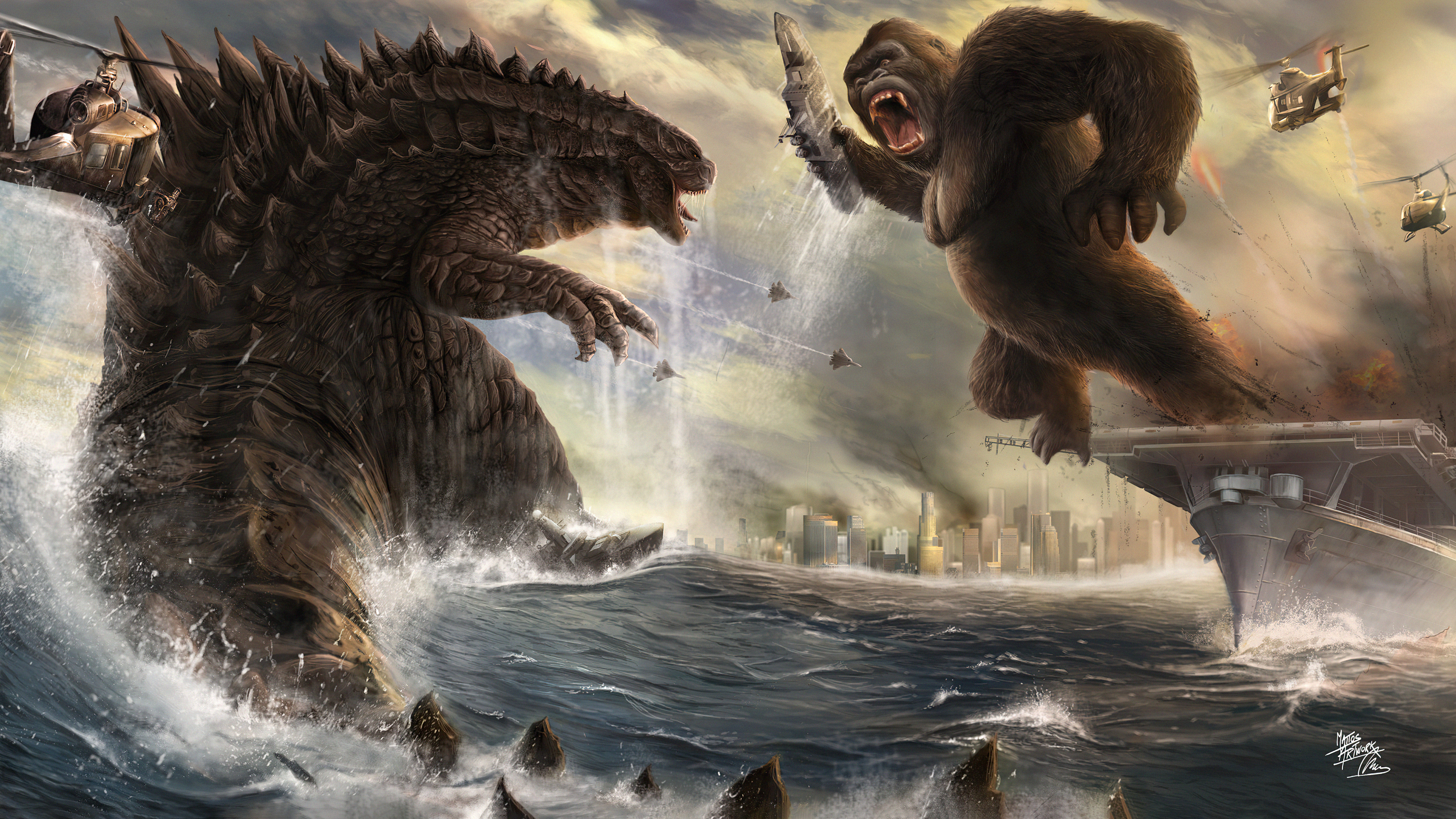 King Kong, Movie, Godzilla