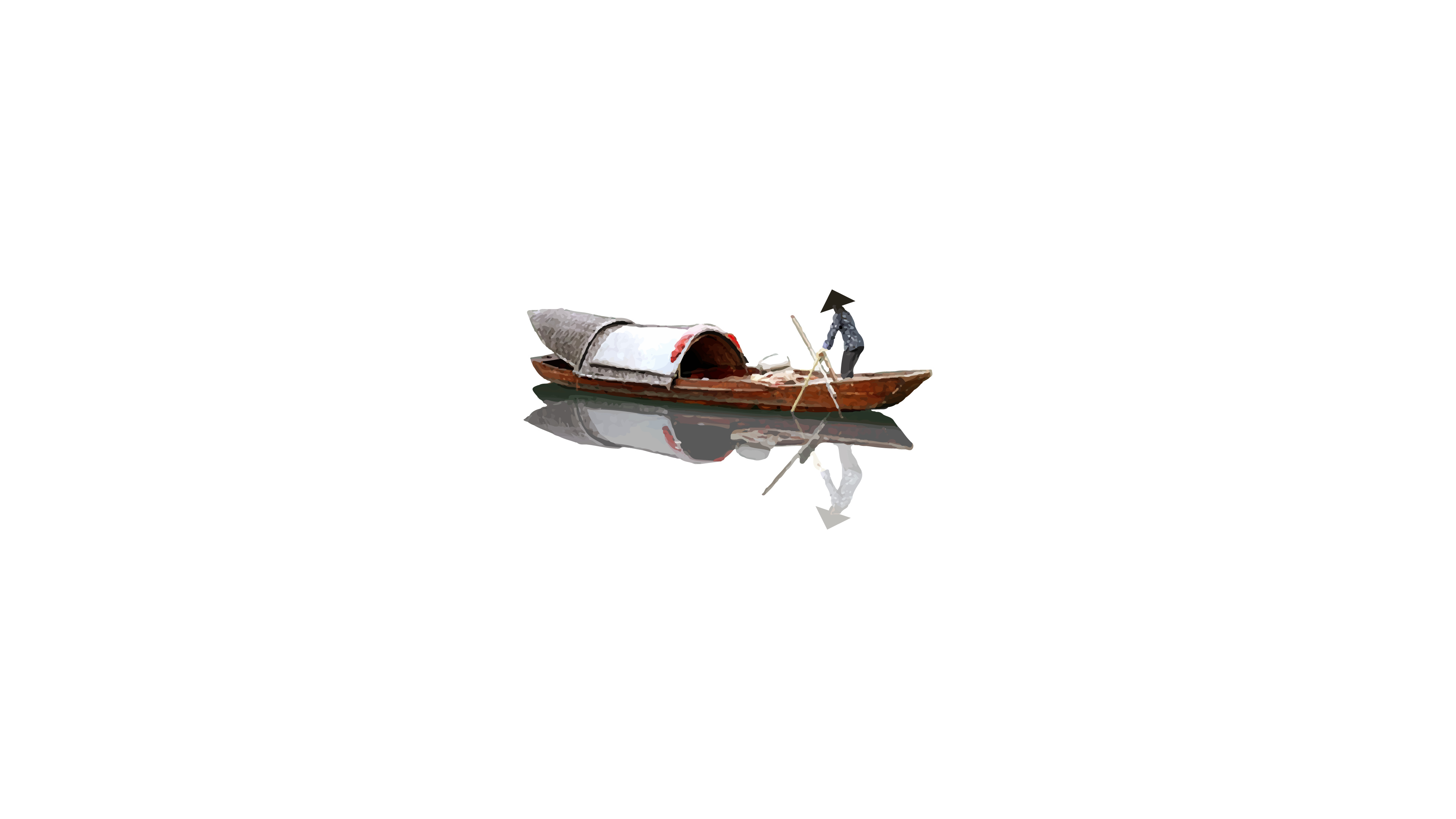 Canoes Boat Japanese 4k Wallpaper, HD Artist Wallpaper, 4k Wallpaper, Image, Background, Photos and Picture
