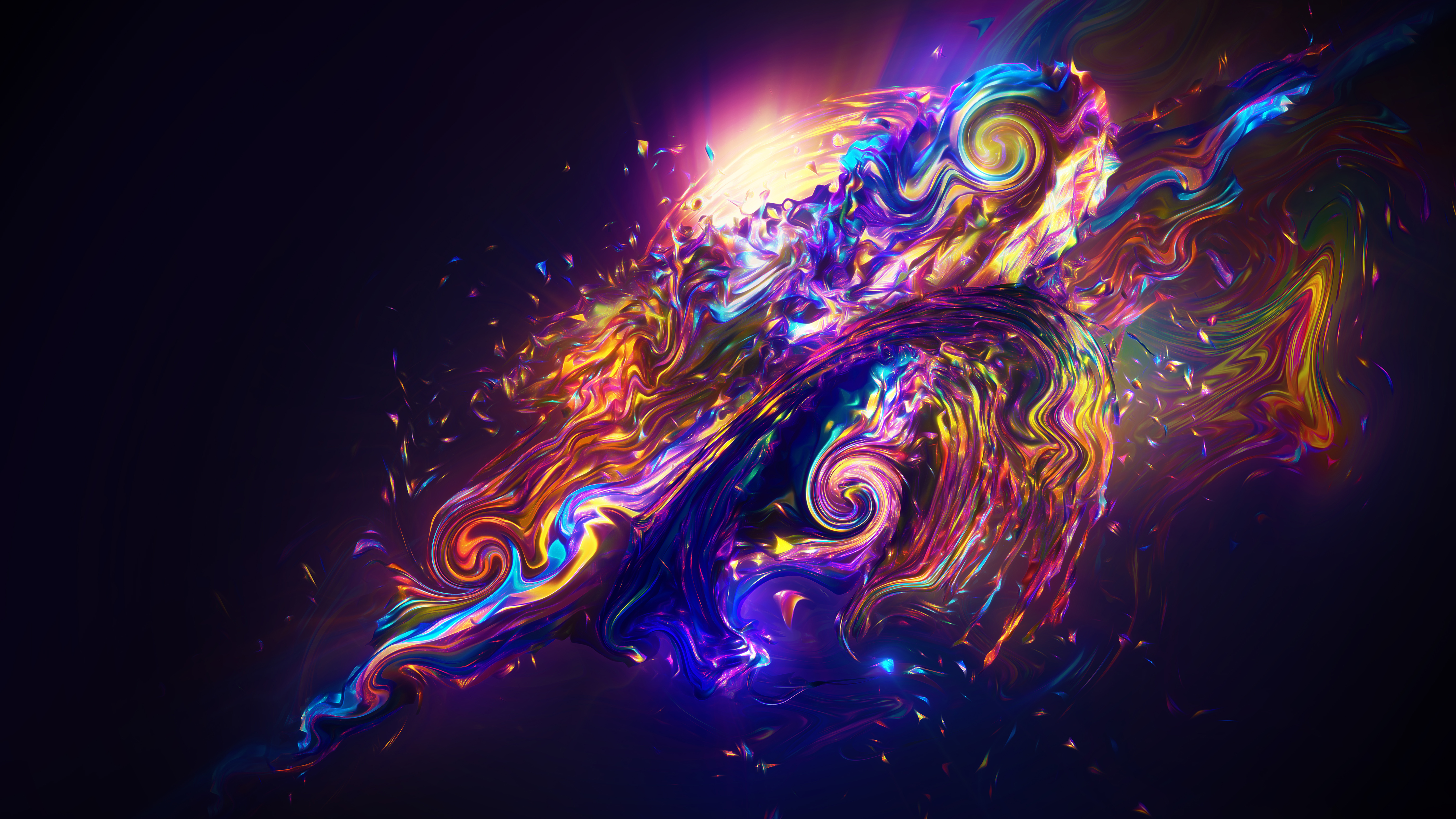 Vivid Swirls: 4K Ultra HD Abstract