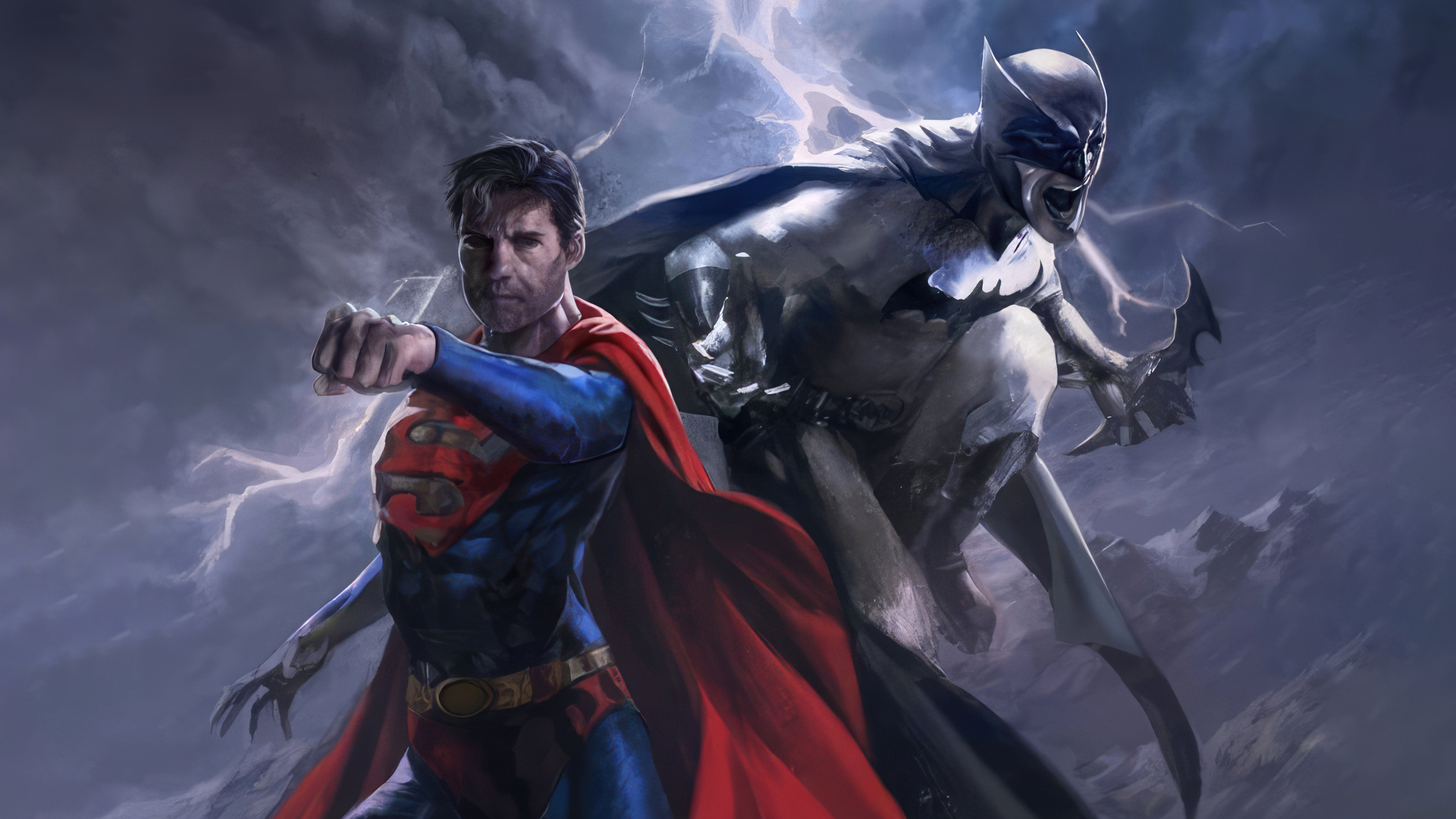 Superman X Batman 4k Wallpaper, HD