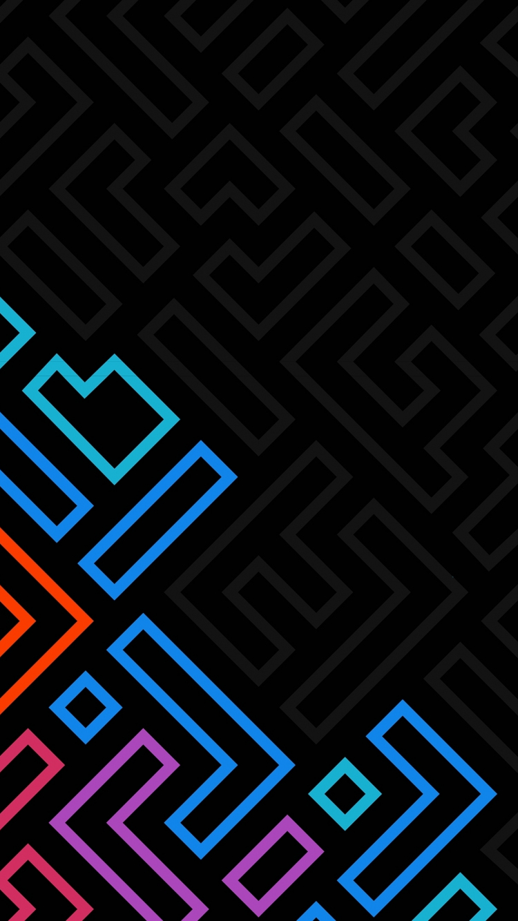 wallpaper 750x1334 minimalist shapes