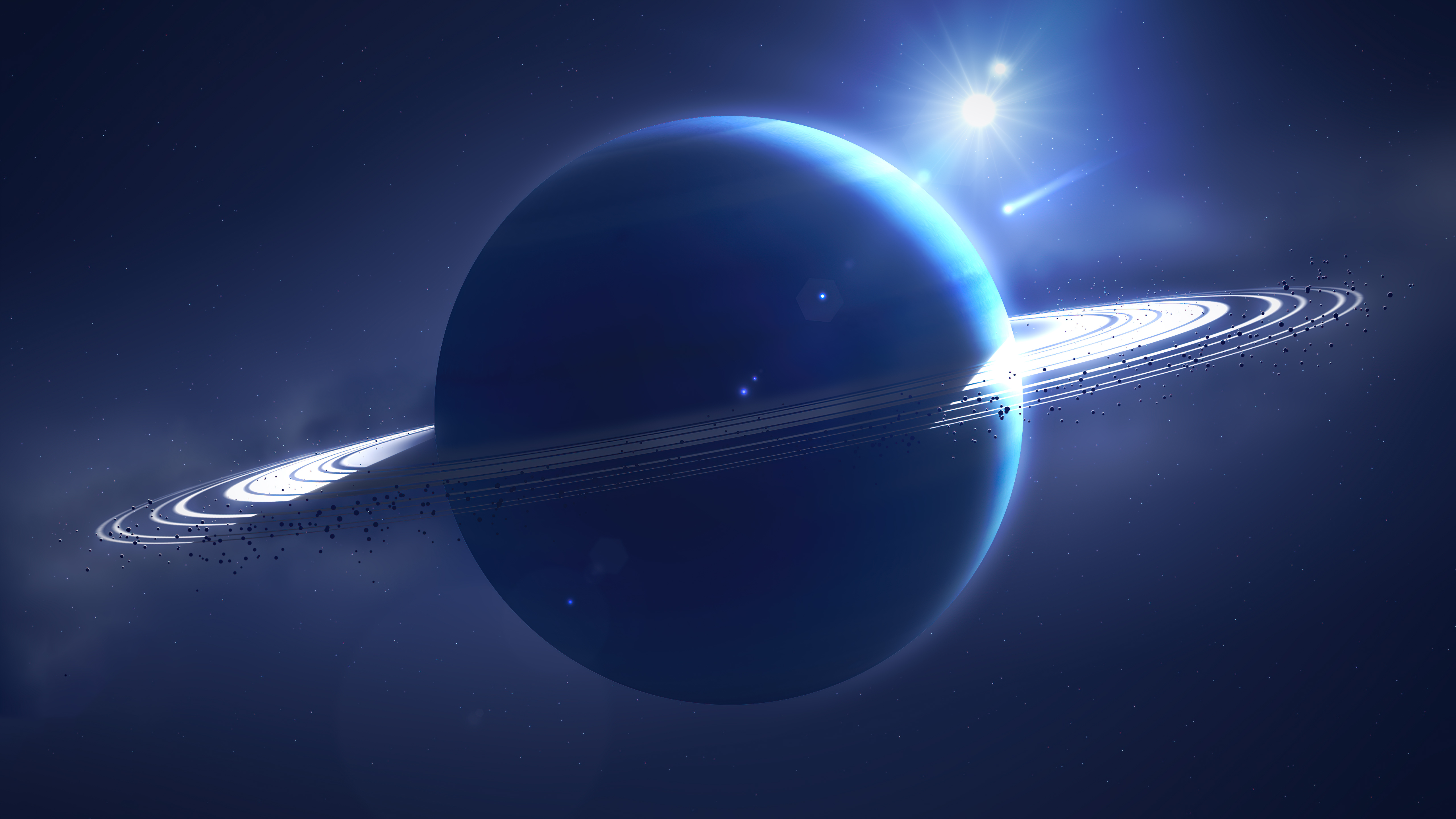Ambient Planet Comet 5k Wallpaper, HD