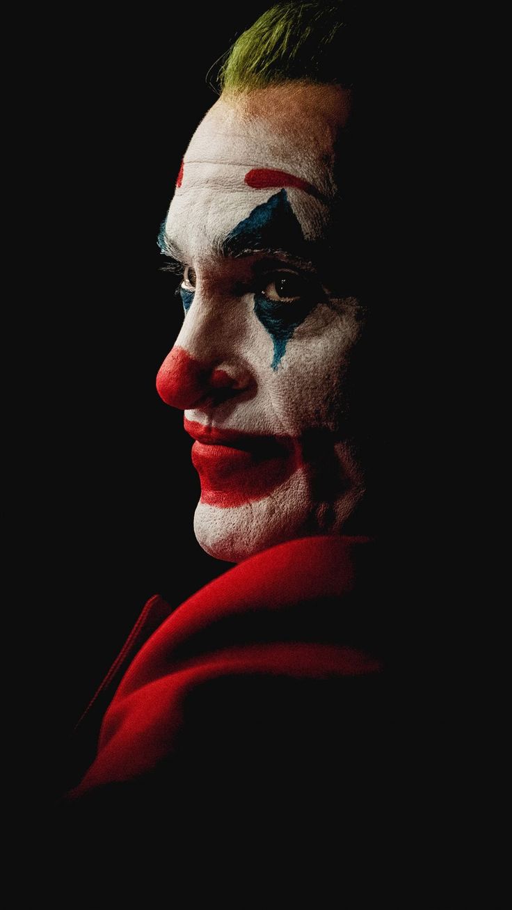 Joaquin Phoenix Joker Black Background 4K Ultra HD Mobile Wallpaper for iPhone & Android