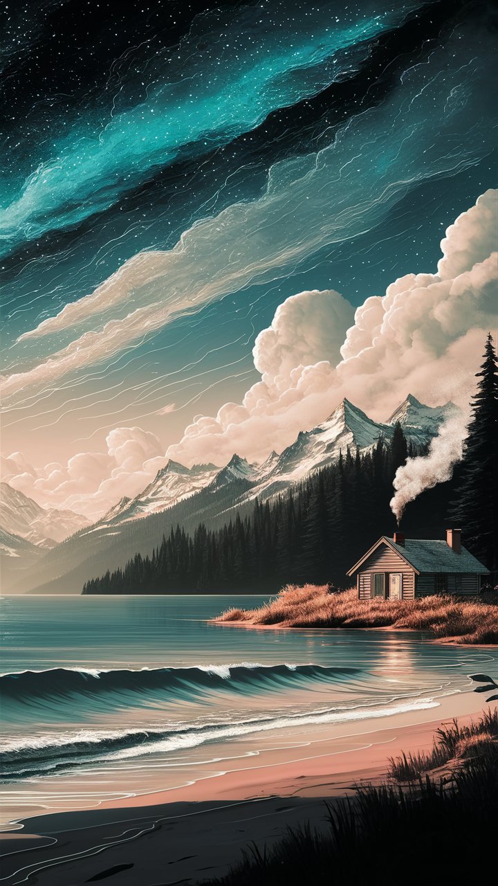 4K Aesthetic Nature Illustration