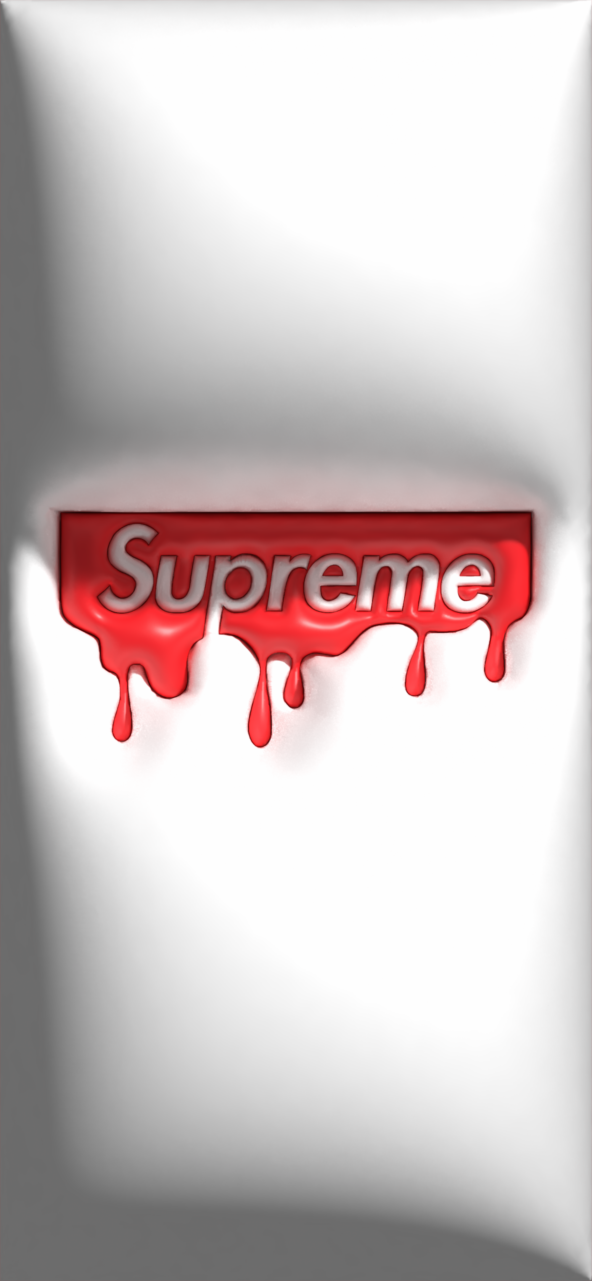 Supreme Logo Dripping White 3D