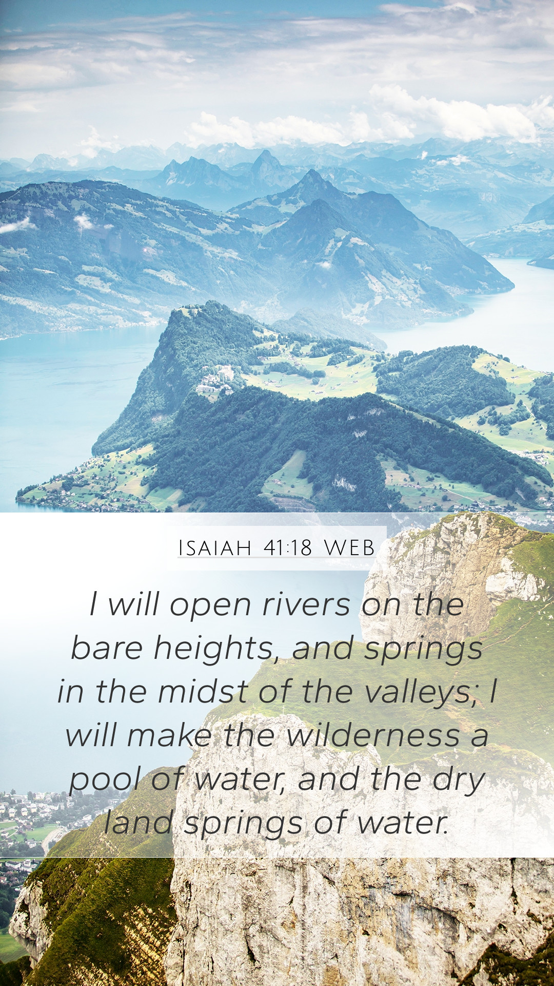 Isaiah 41:18 WEB Mobile Phone Wallpaper