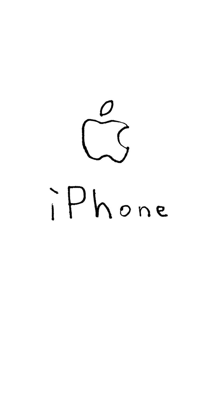 Illustrations Apple logo iPhone white