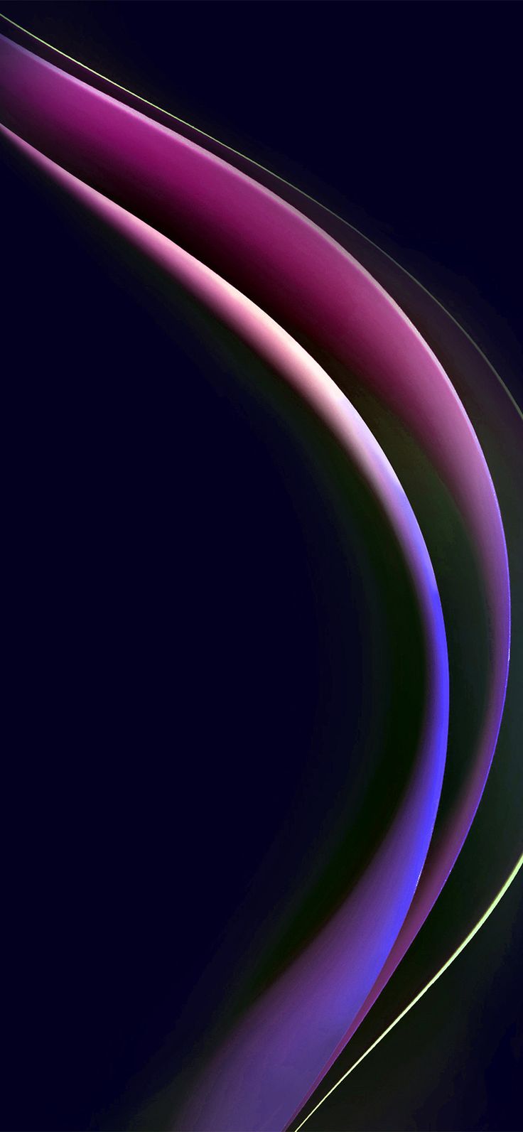 Line Curve Blue Minimal Pattern iPhone