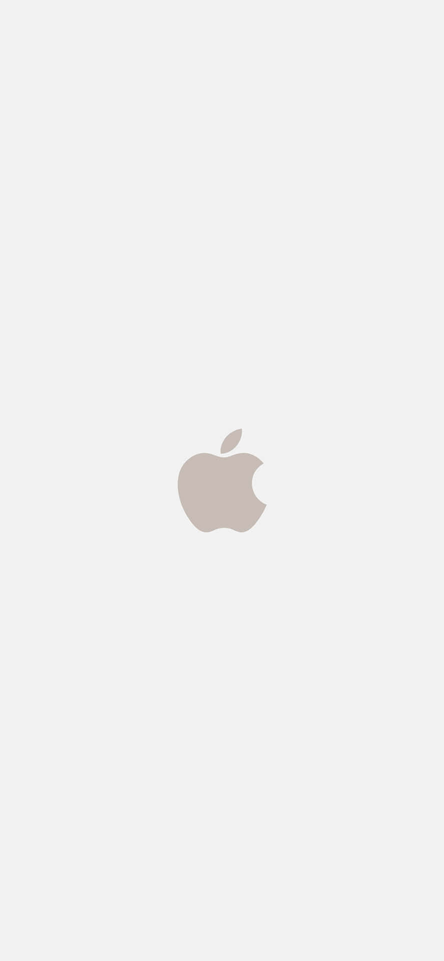 Beige iPhone X Apple Logo Wallpaper