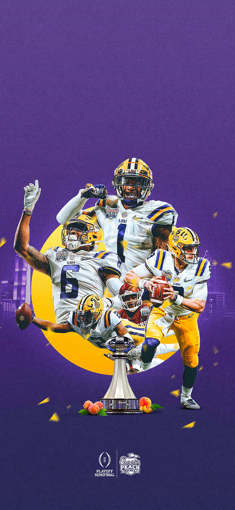 Download Lsu Football Players In Purple