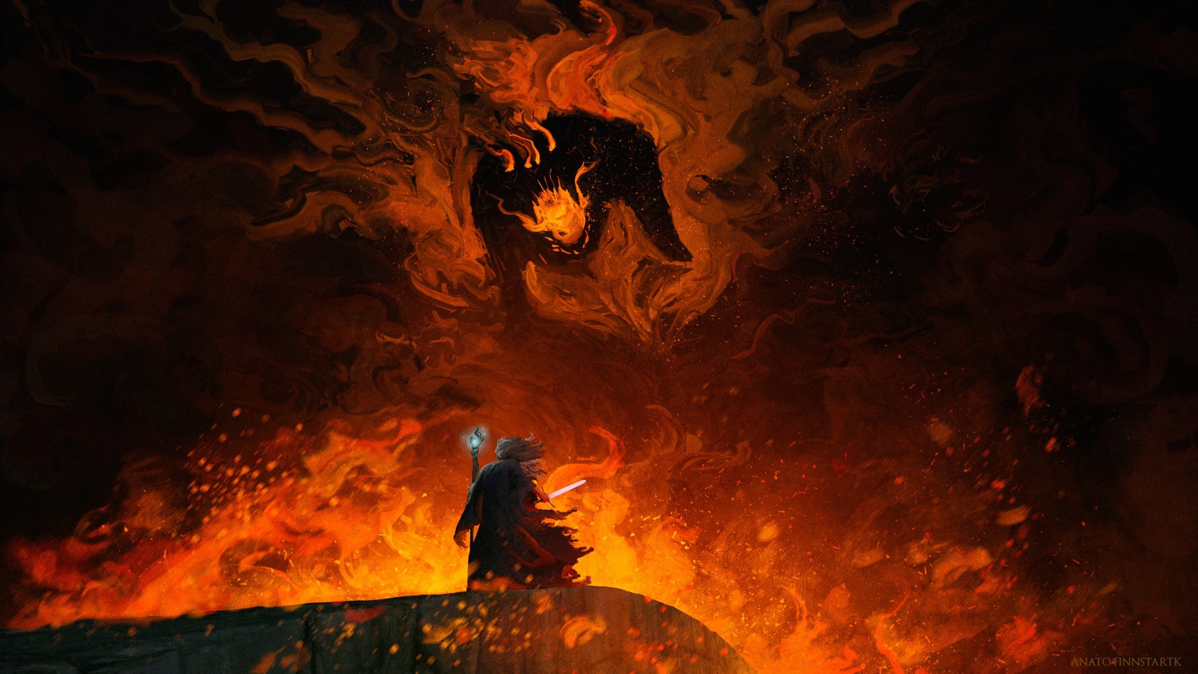 Gandalf vs Balrog, Lord Of The Rings