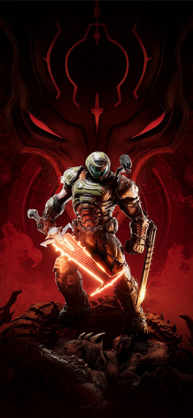 doom eternal 5k game iPhone X Wallpaper