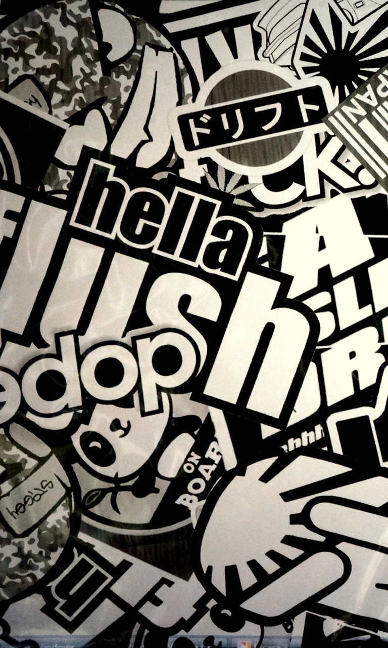 Sticker wallpaper for mobile phone