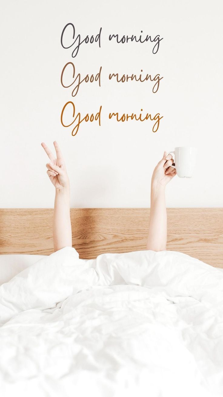 White Simple Good Morning Phone Wallpaper