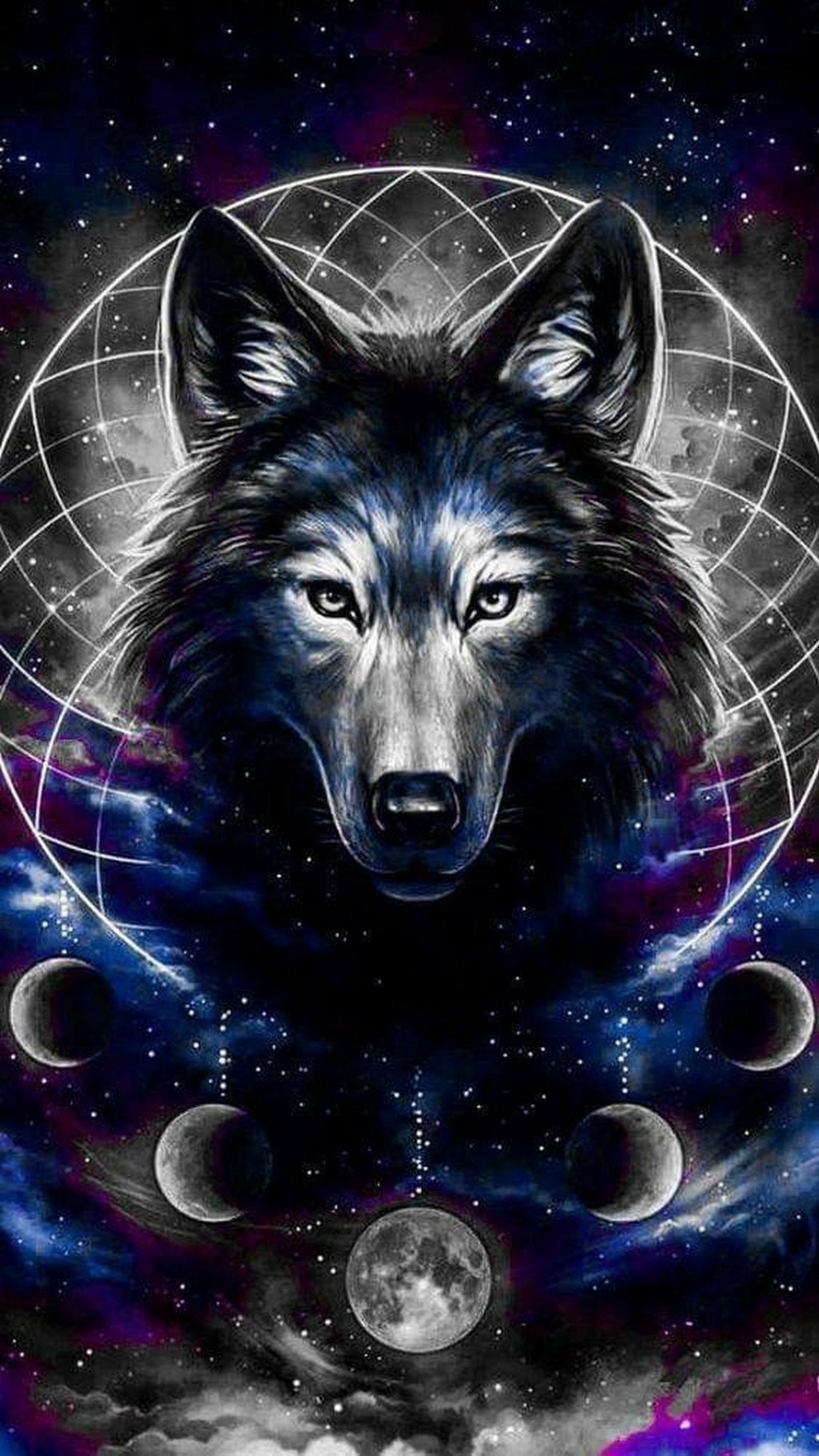 3D iPhone Wallpaper Wolf