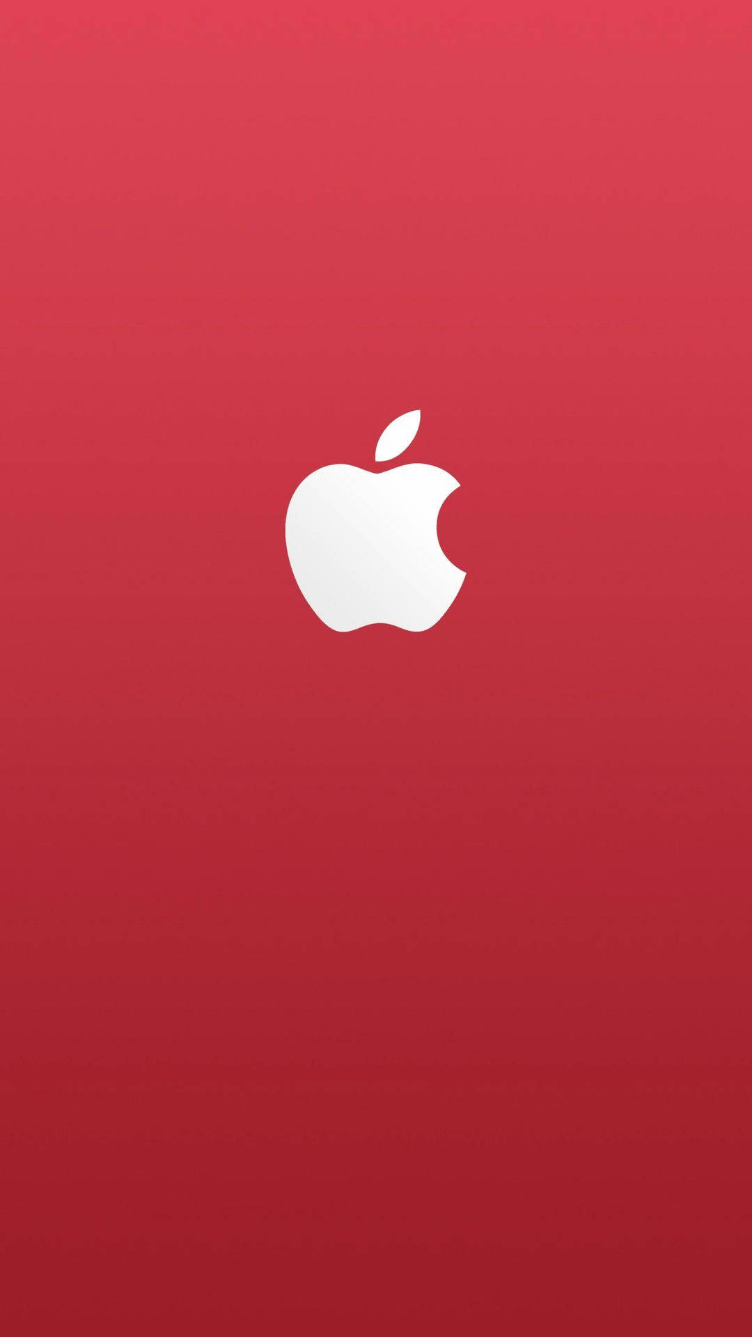 Apple Logo on Red Background Wallpaper
