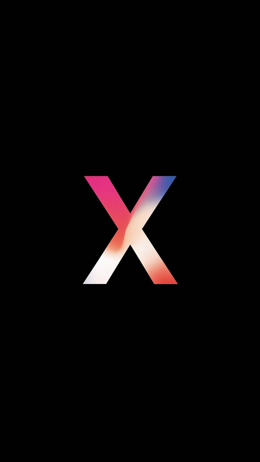iPhone X Original X On Black Wallpaper