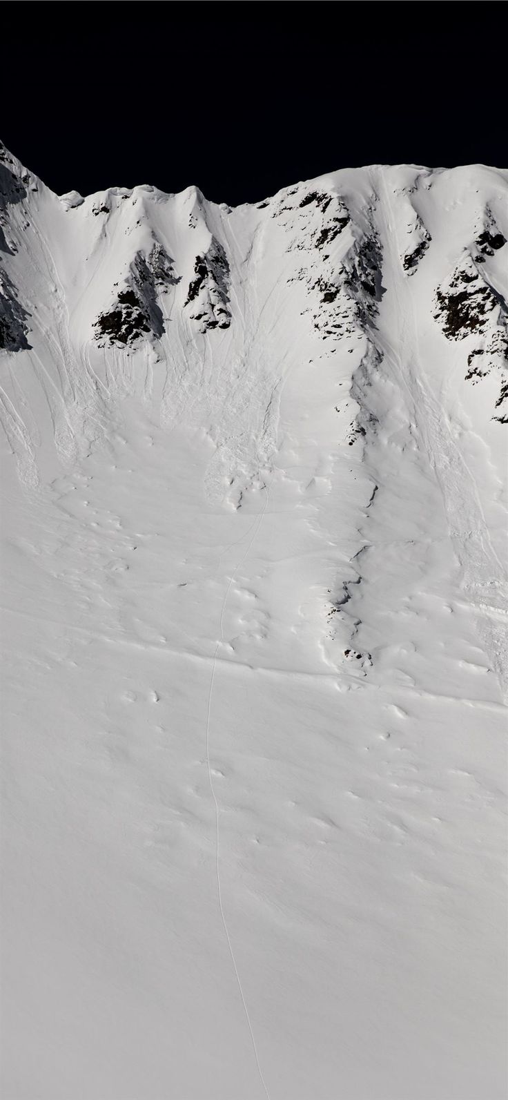 snow covered mountain iPhone X Wallpaper