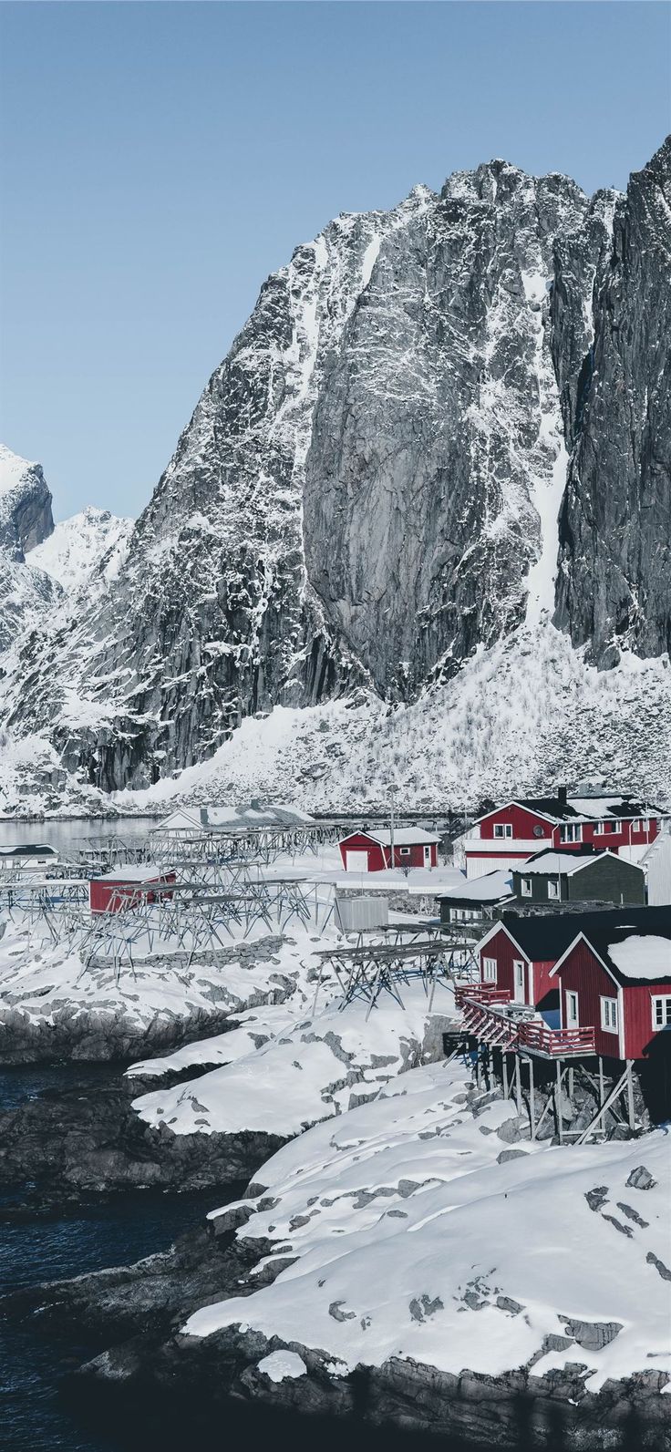 covered by snow iPhone X Wallpaper