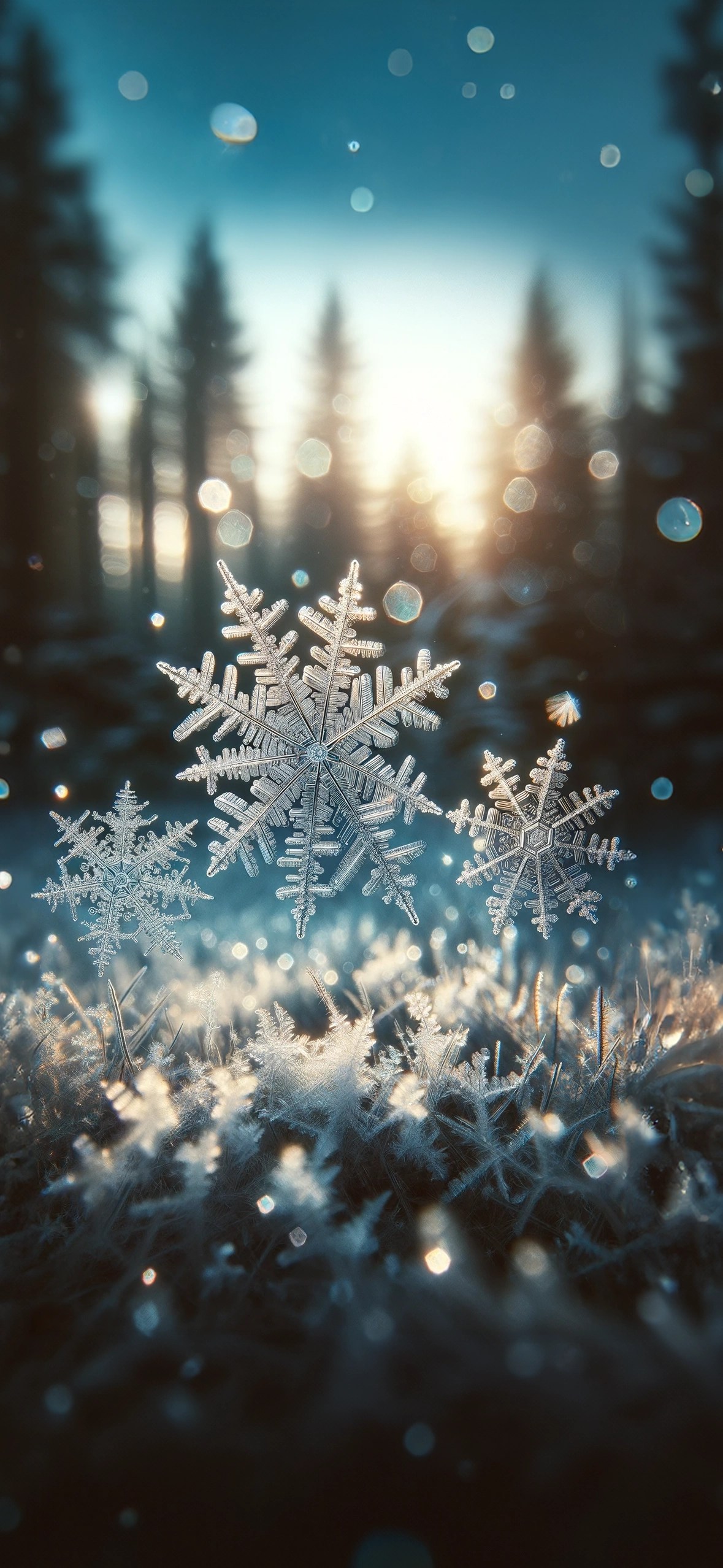 Snowflakes Wallpaper for iPhones