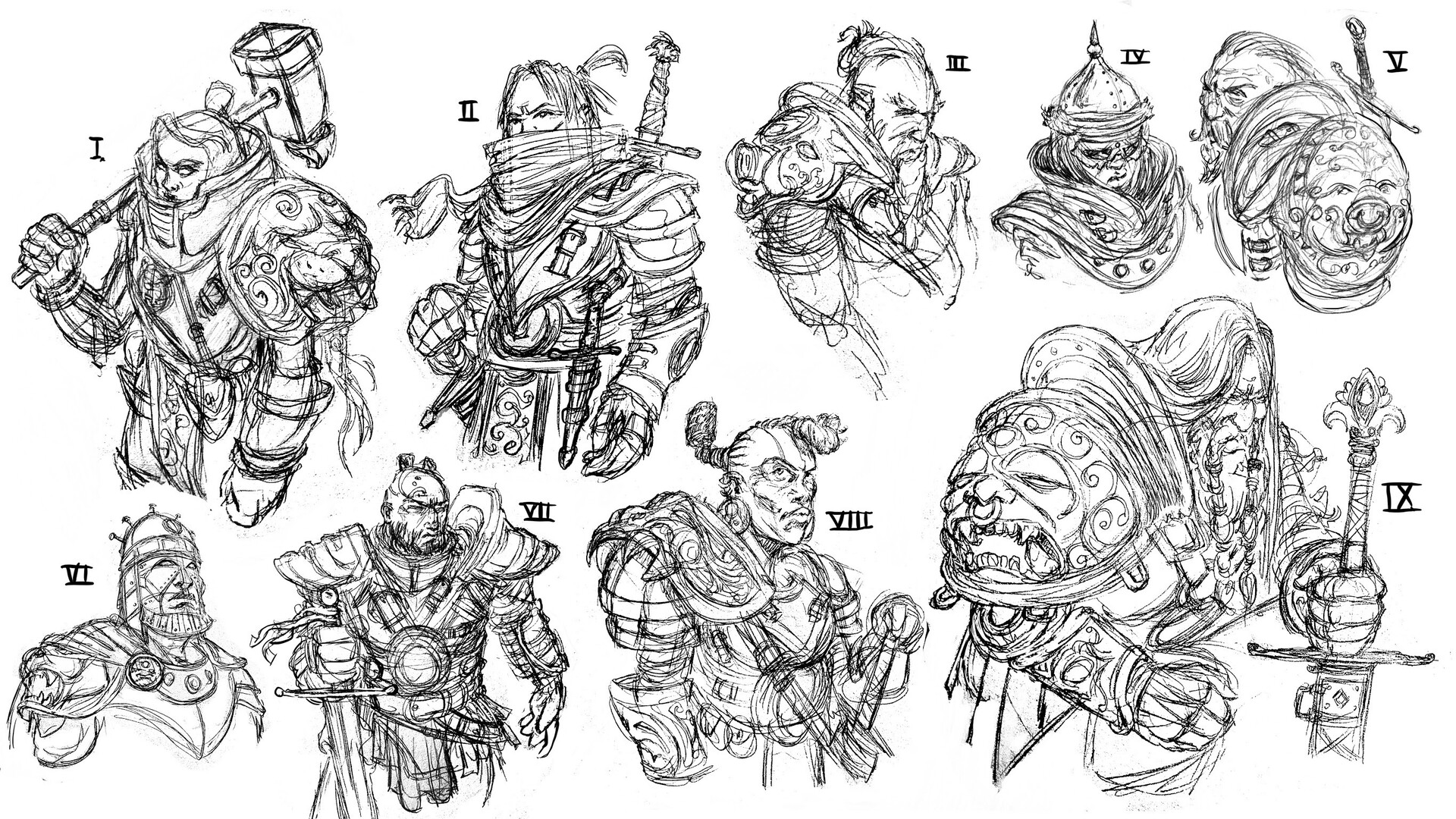 Fantasy Character Sketches