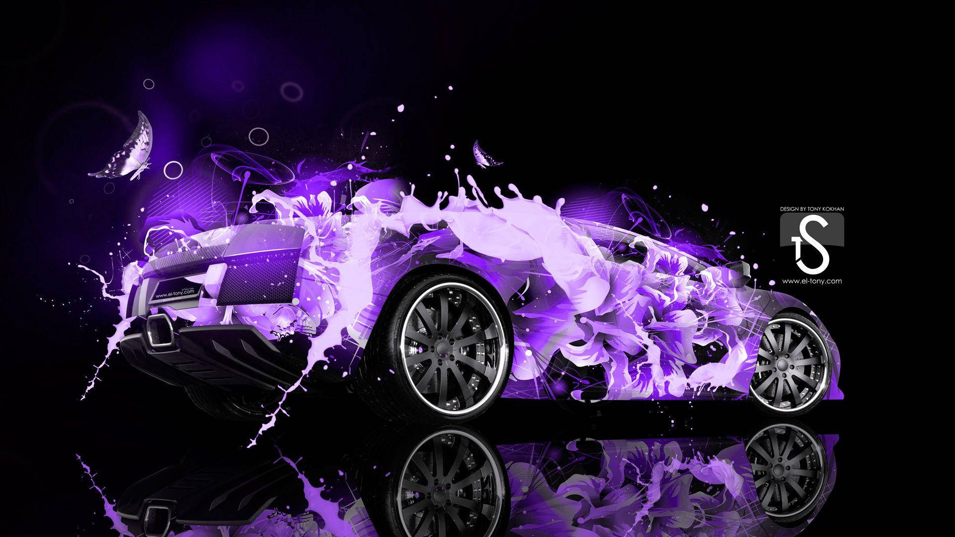 Download free Neon Purple Car Wallpaper