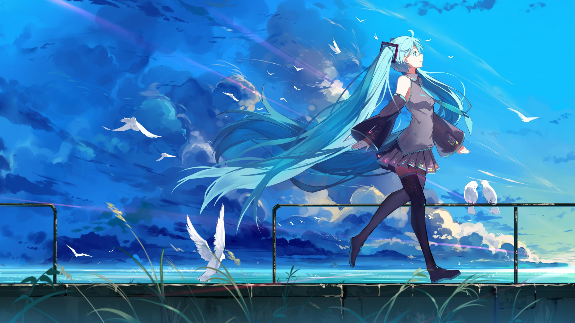 Hatsune Miku. Desktop wallpaper. 1920x1080