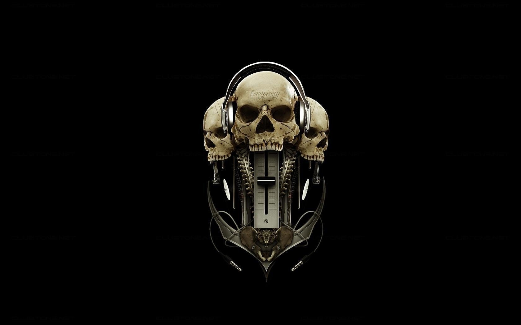 Download Skull Music Artistic Wallpaper