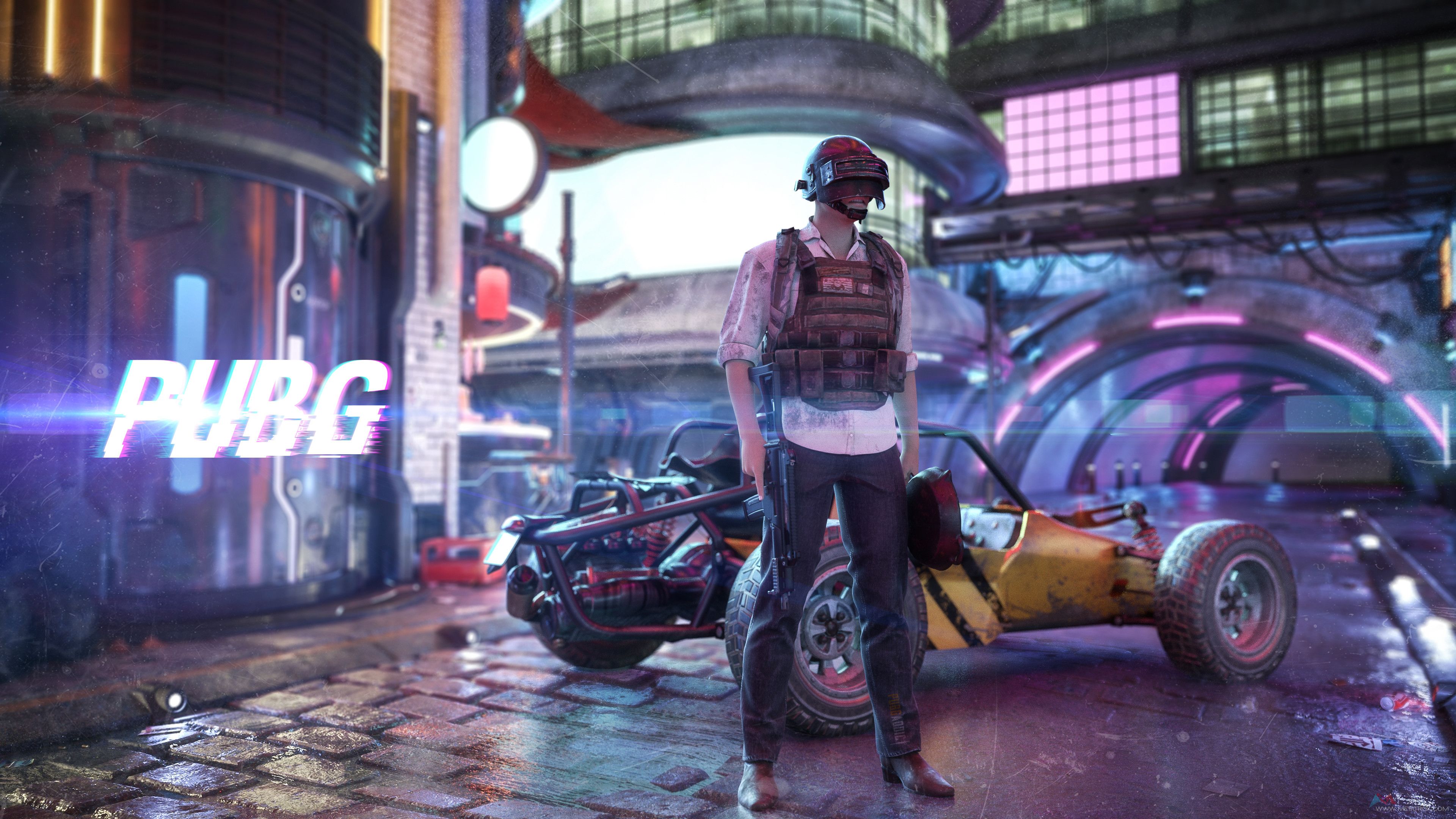 Cyberpunk Pubg 4k Wallpaper