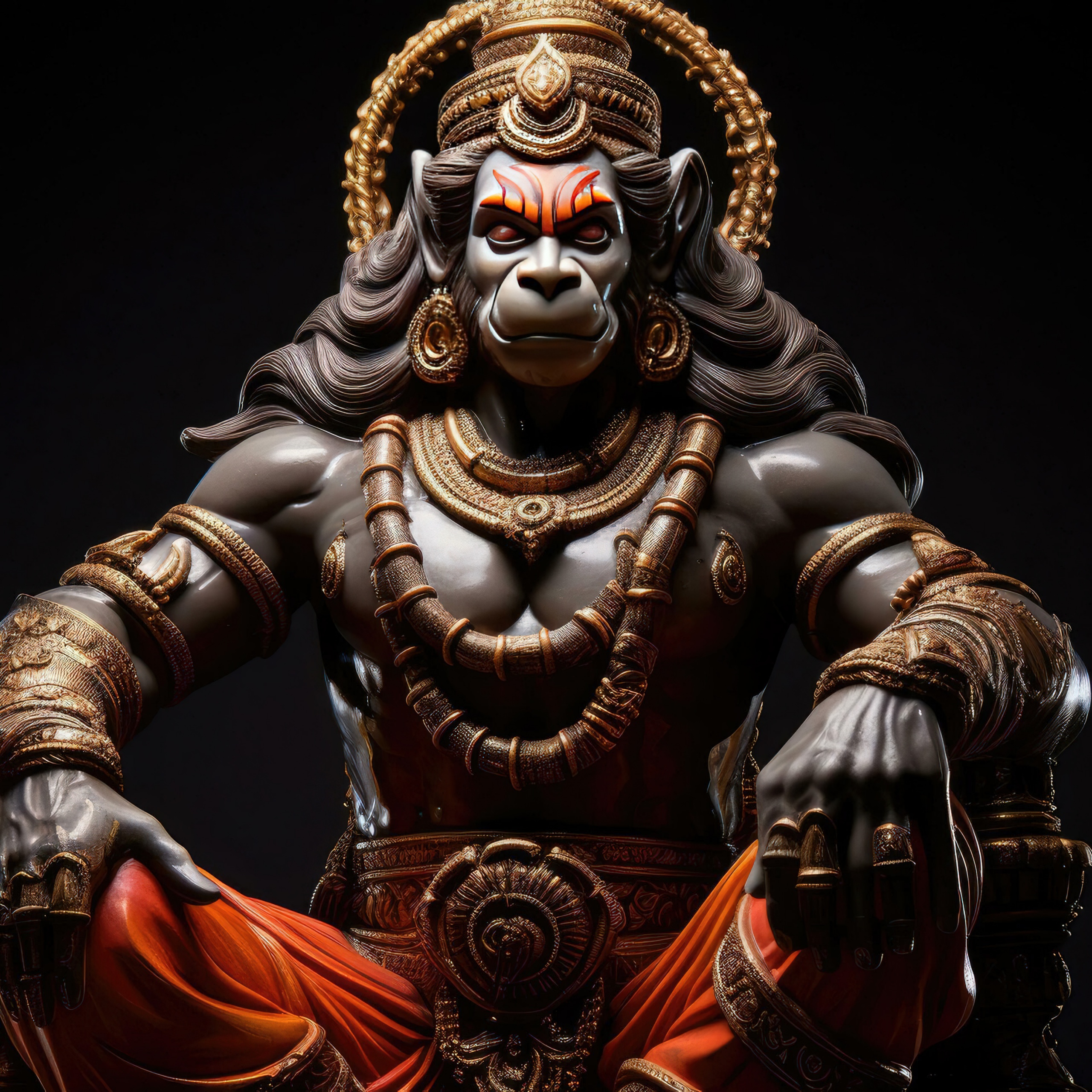 Lord Hanuman Wallpaper 4K, Illustration