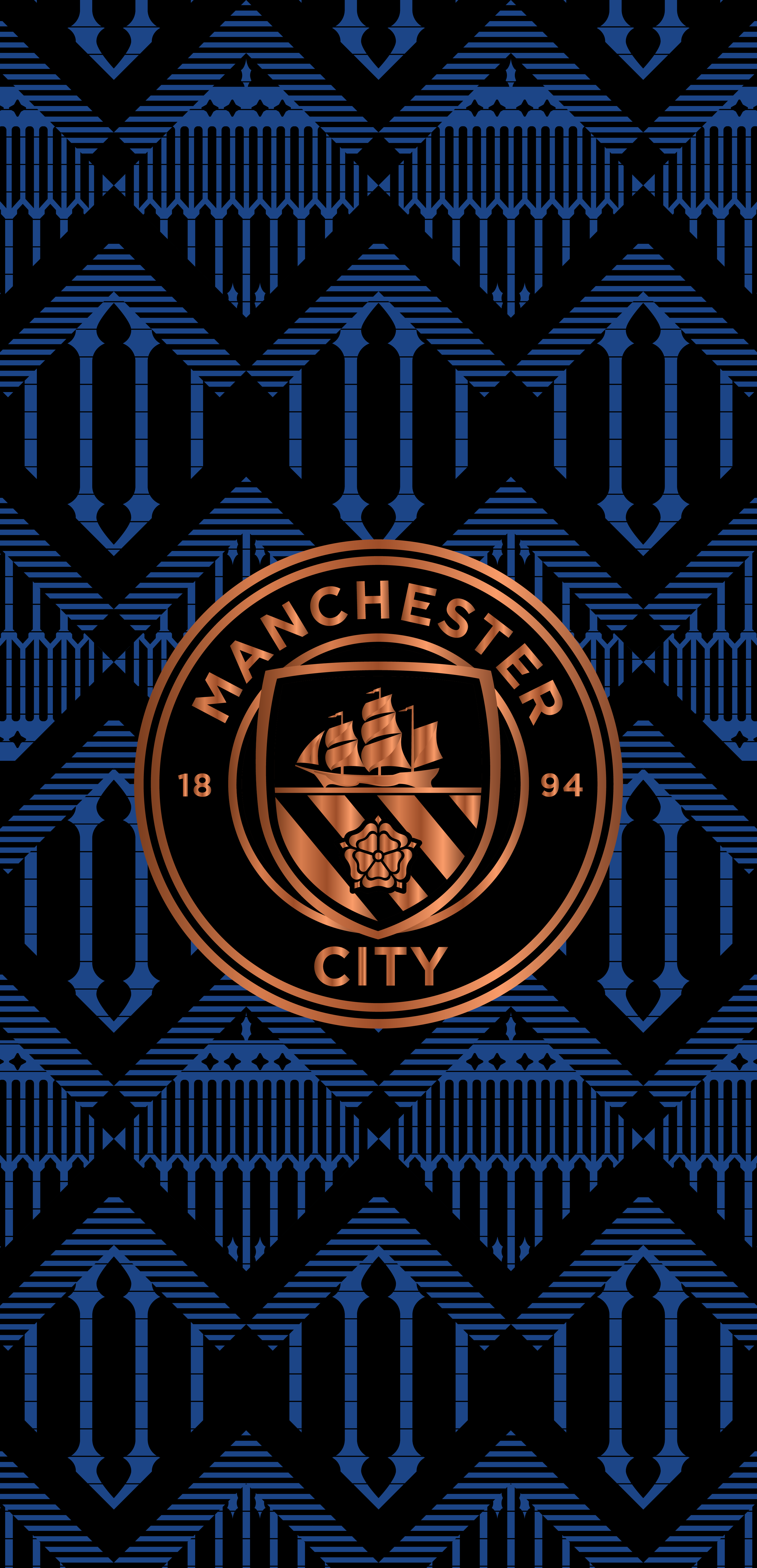 Man City Away Kit Wallpaper (bronze logo)