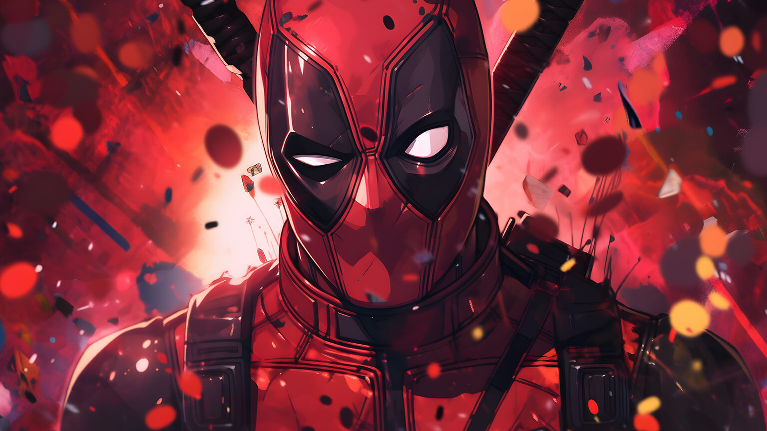 Marvel Deadpool Red Desktop Wallpaper