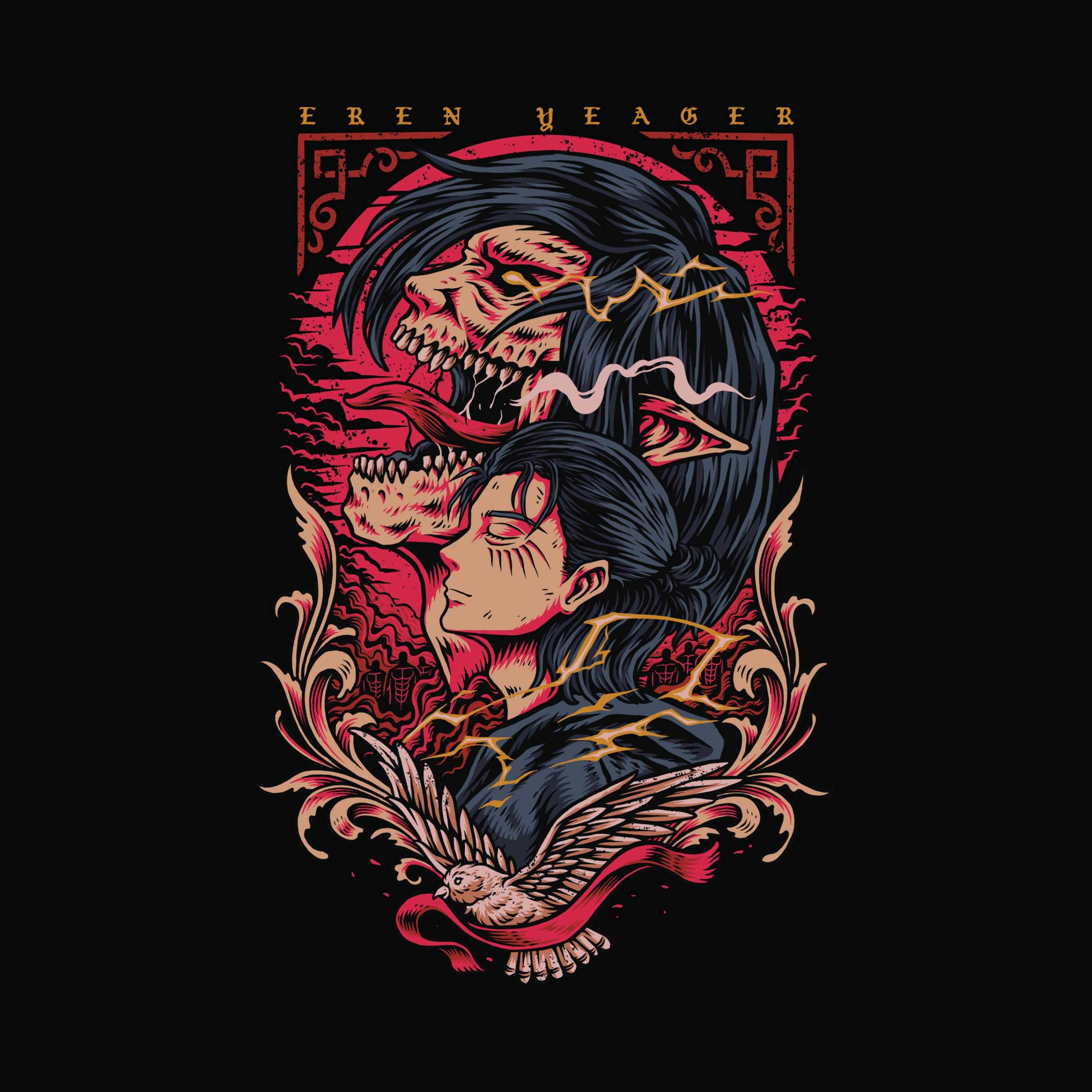 Eren Yeager Wallpaper 4K, Shingeki no