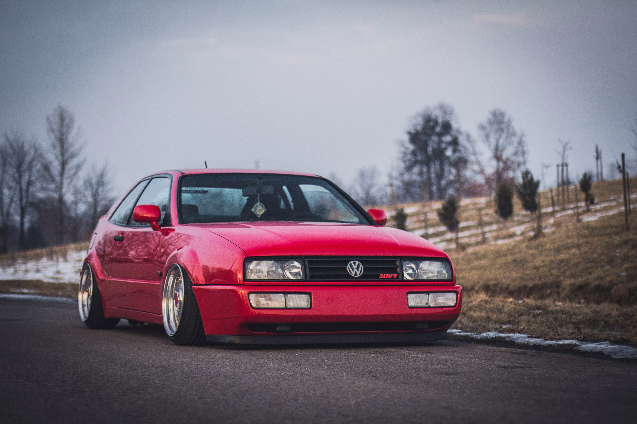 Wallpaper tuning, volkswagen, red