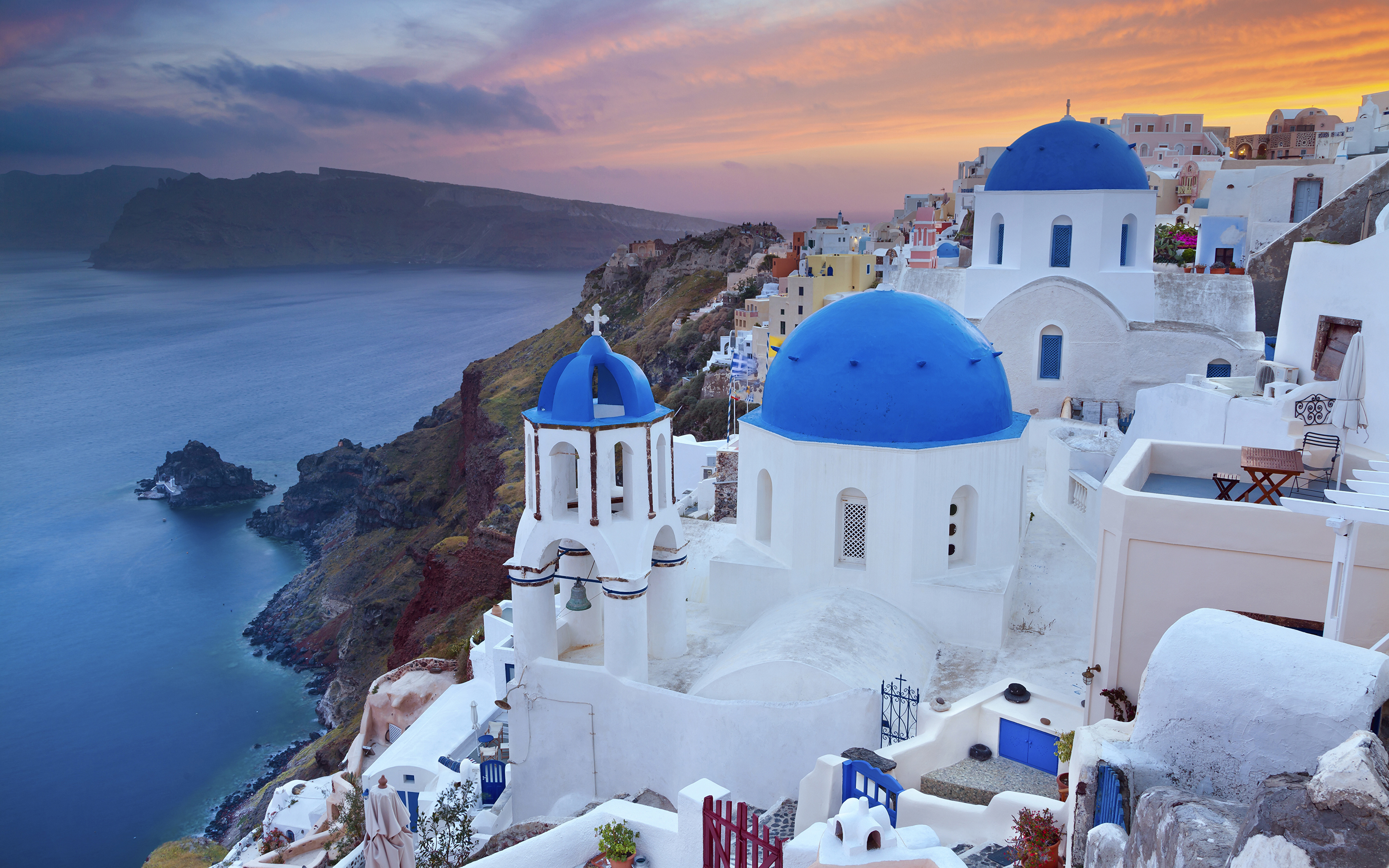 Desktop Wallpaper Greece Coast Cities