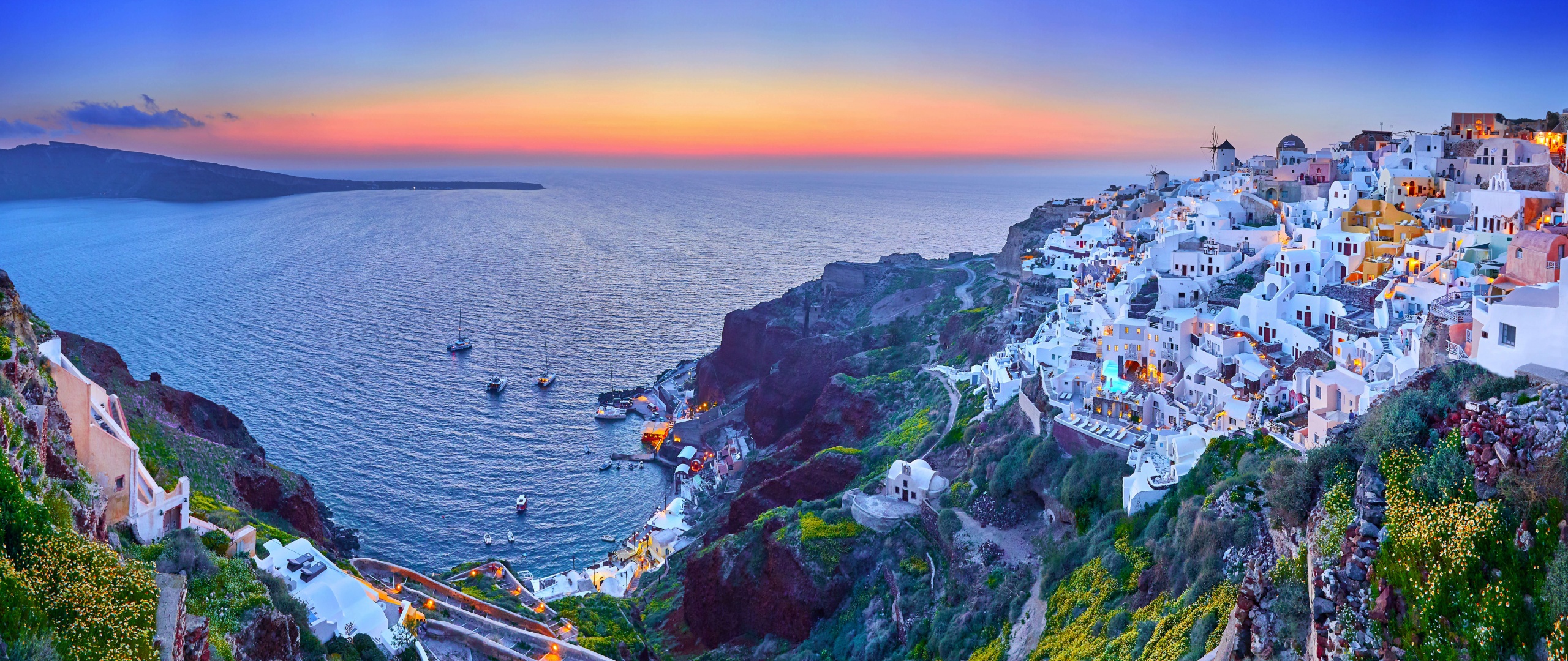 Santorini Island Wallpaper 4K, Thira