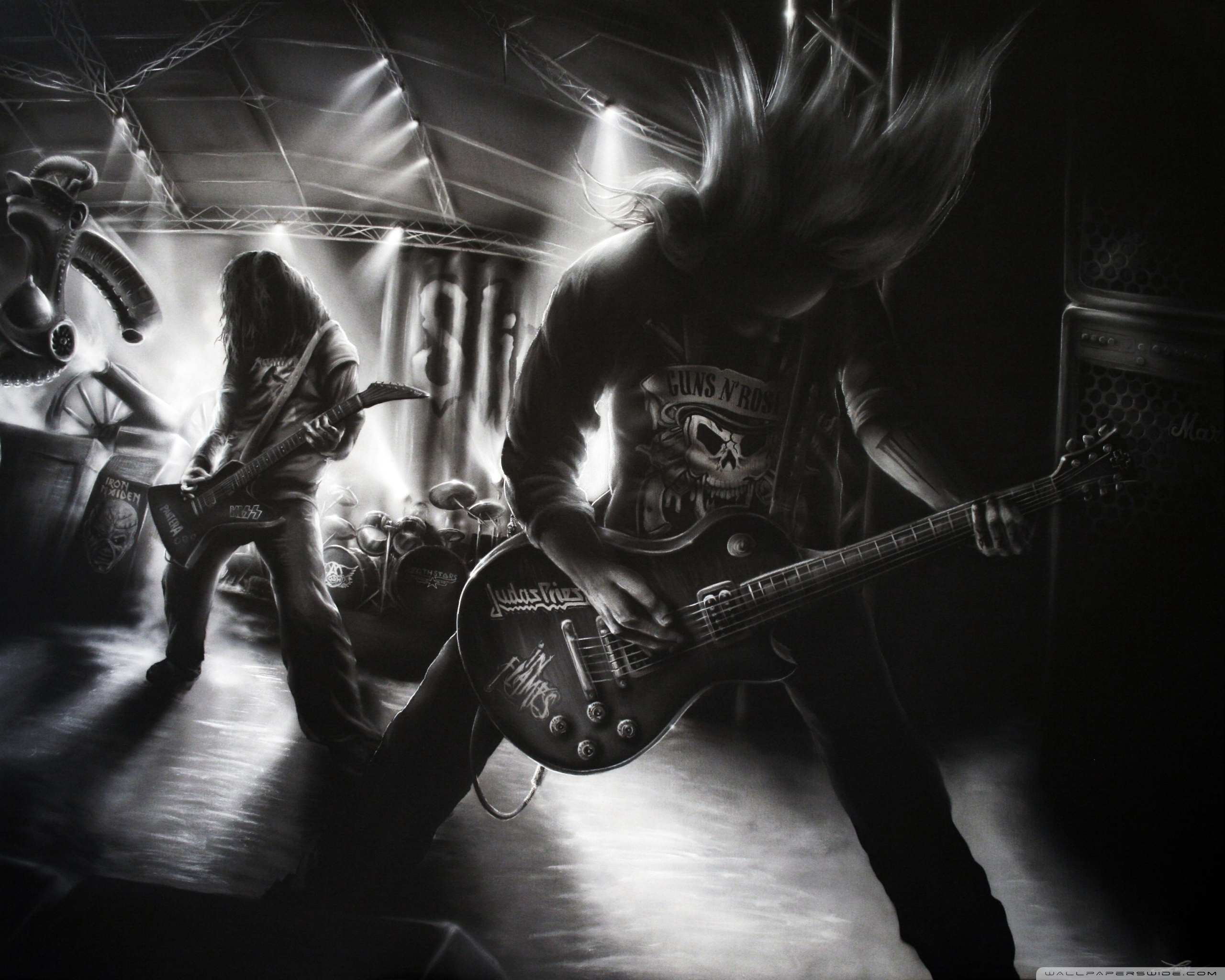 Metal Rock Band Ultra HD Desktop