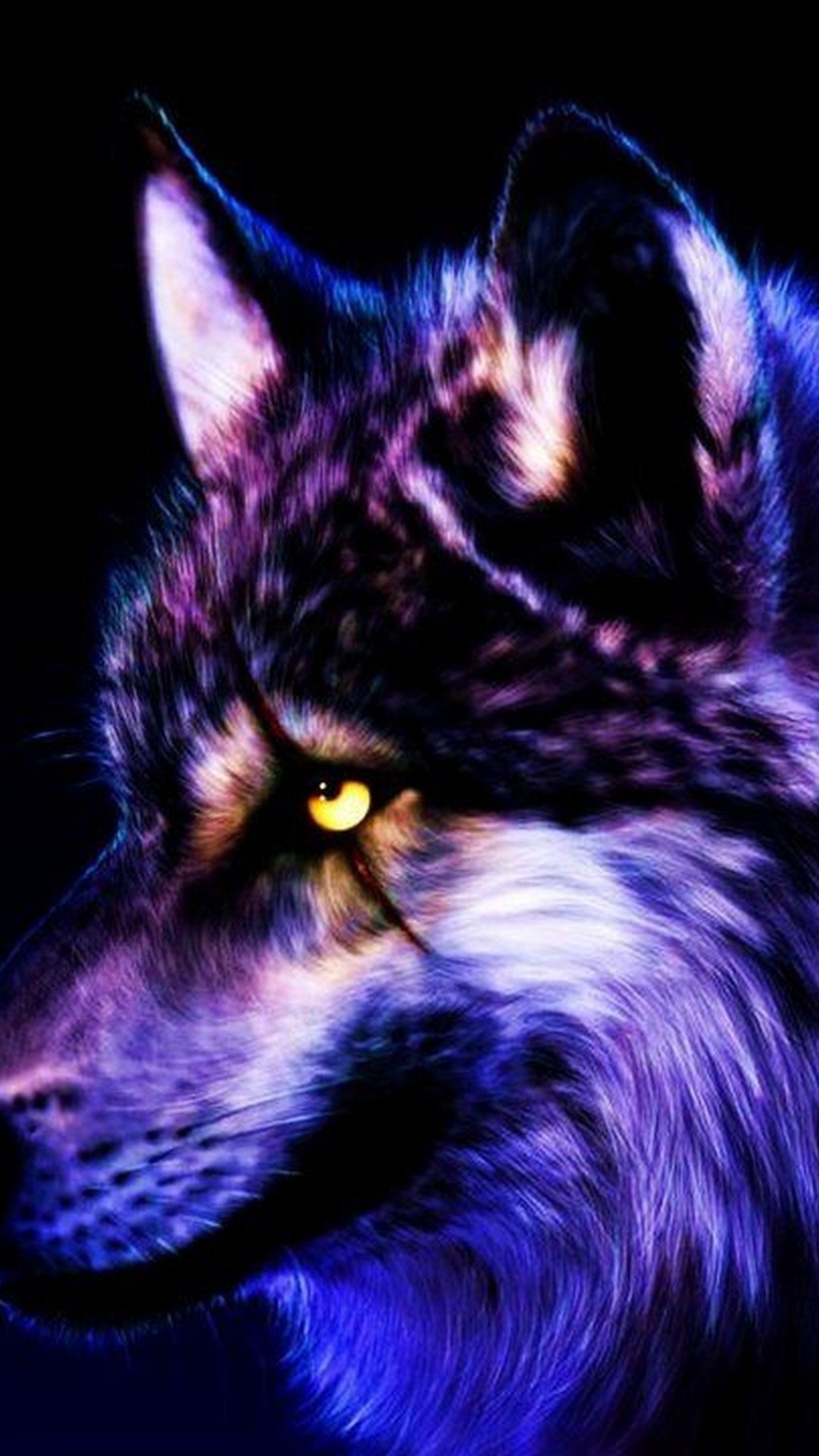 3D iPhone Wallpaper Wolf