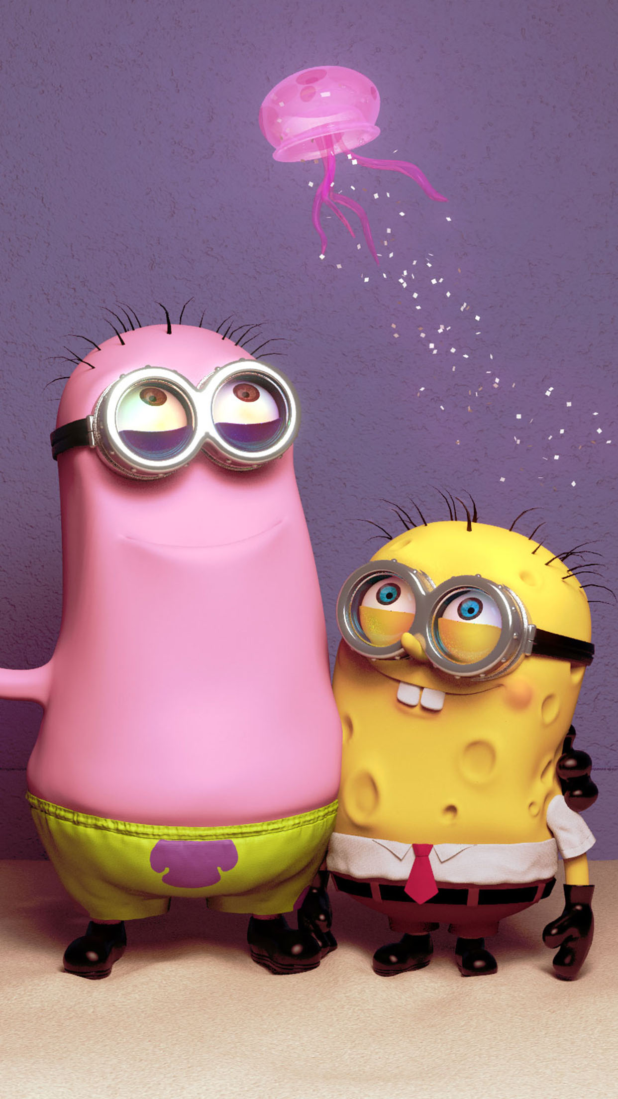 Despicable Me art: Sponge and Patrick