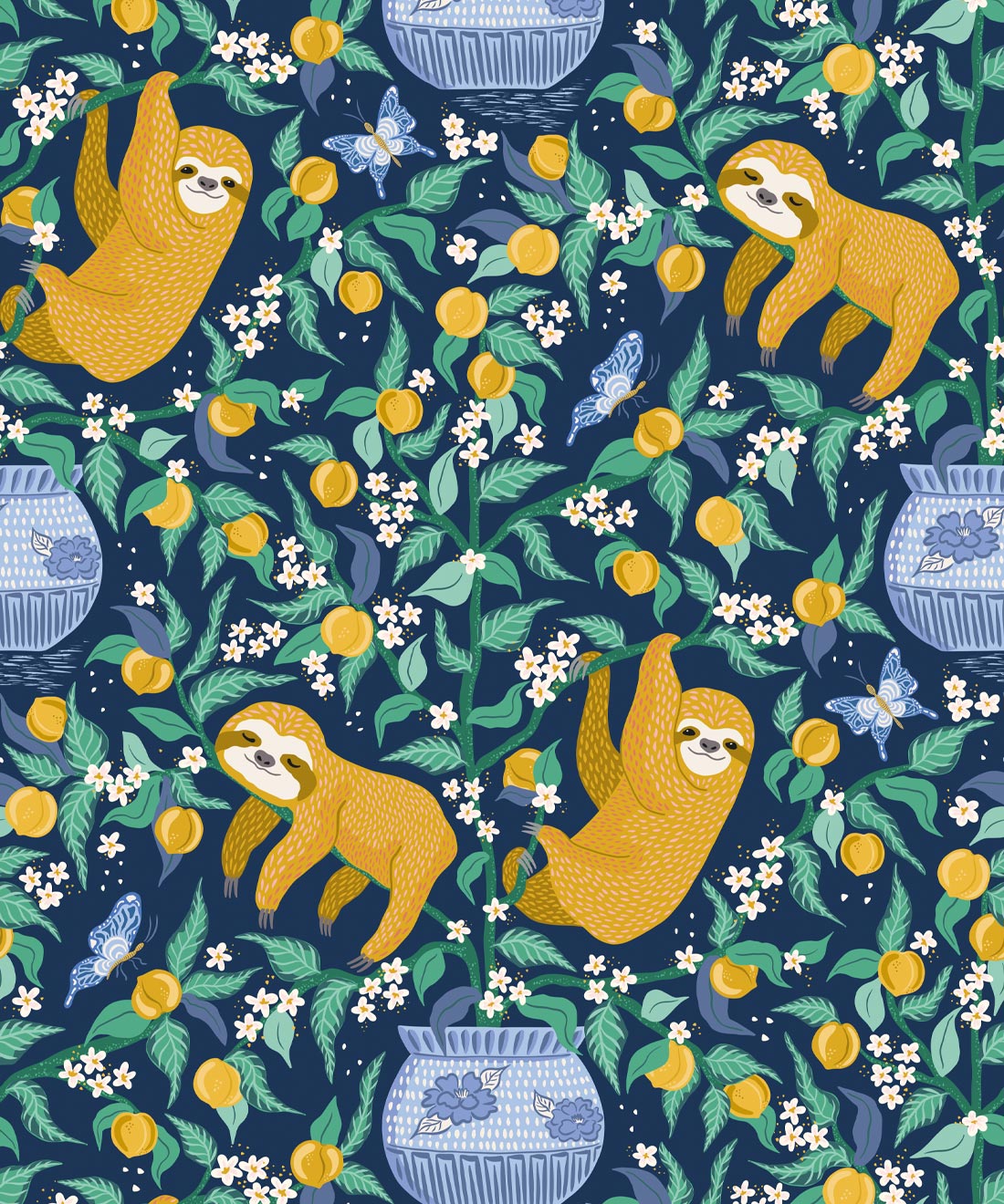 Sloth Wallpaper • Cozy Animal Design