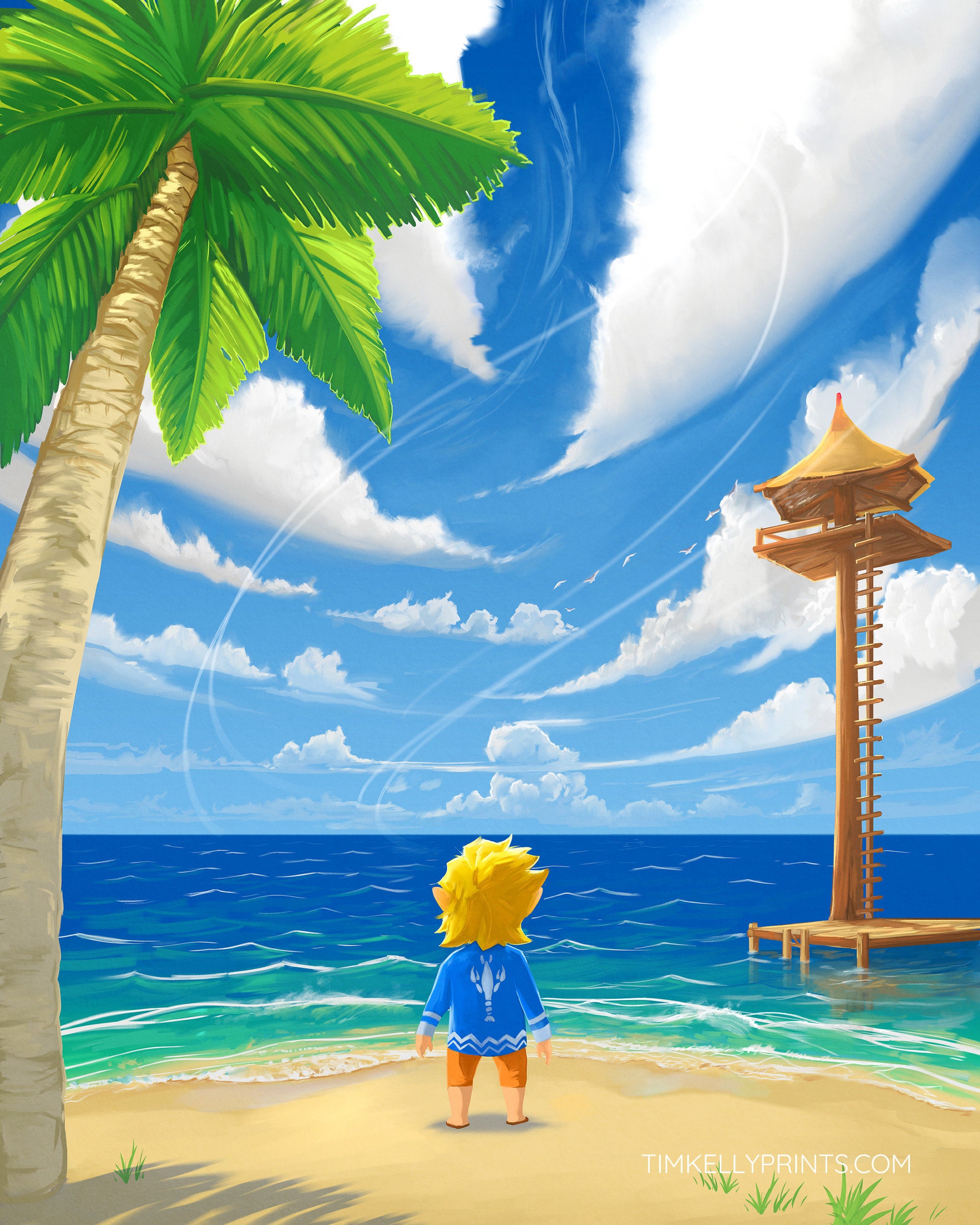 WIND WAKER Artwork Print, the Legend
