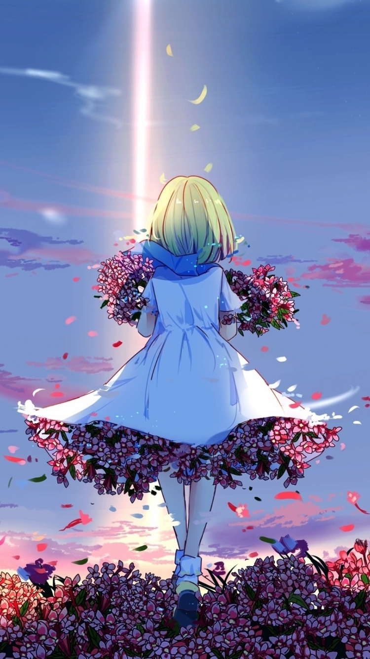 Download wallpaper 750x1334 anime girl