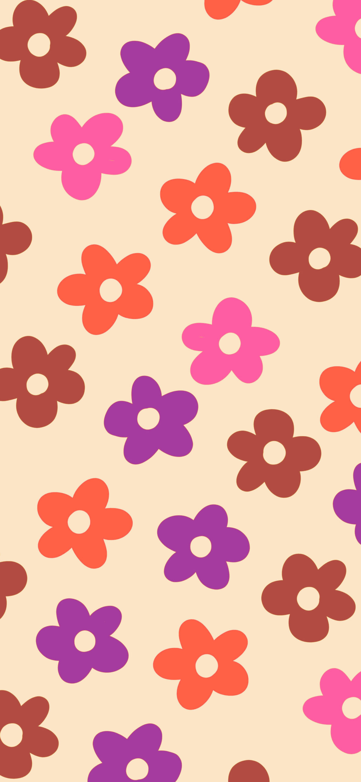 Hippie Flowers Yellow Pattern
