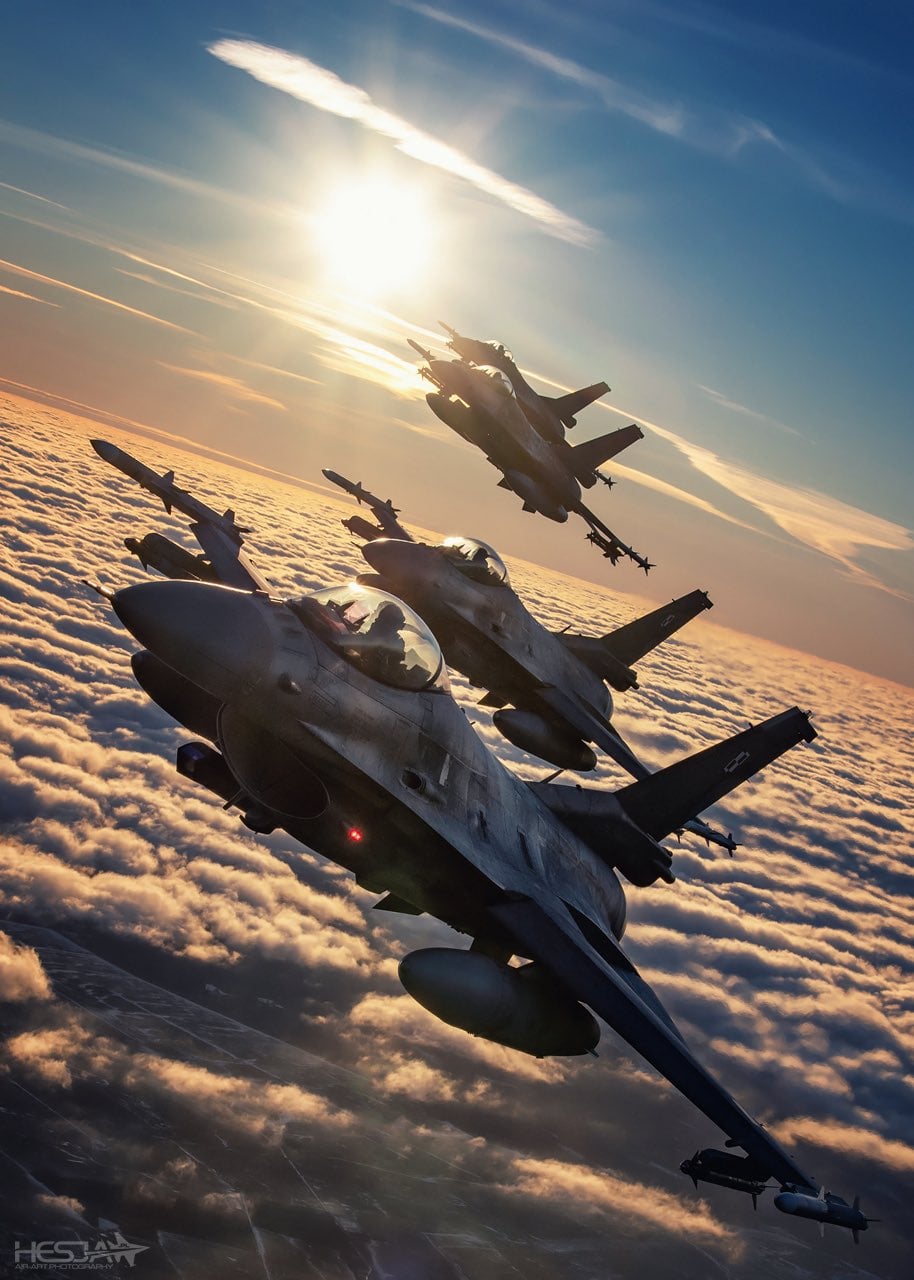 Polish F16s over eastern Europe