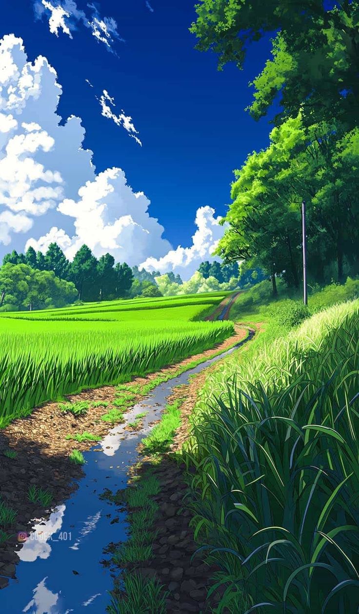 All Green View Nature iPhone Wallpaper